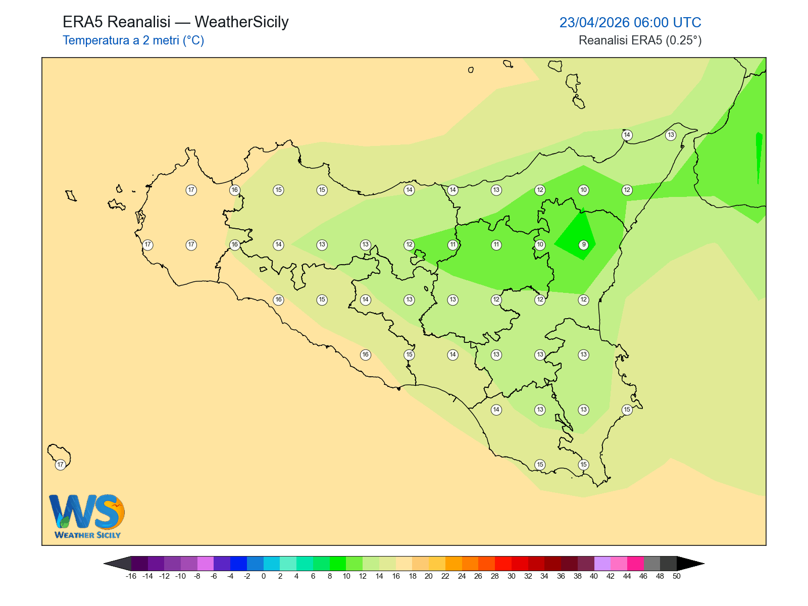 Temperatura a 2 metri · 2026042306