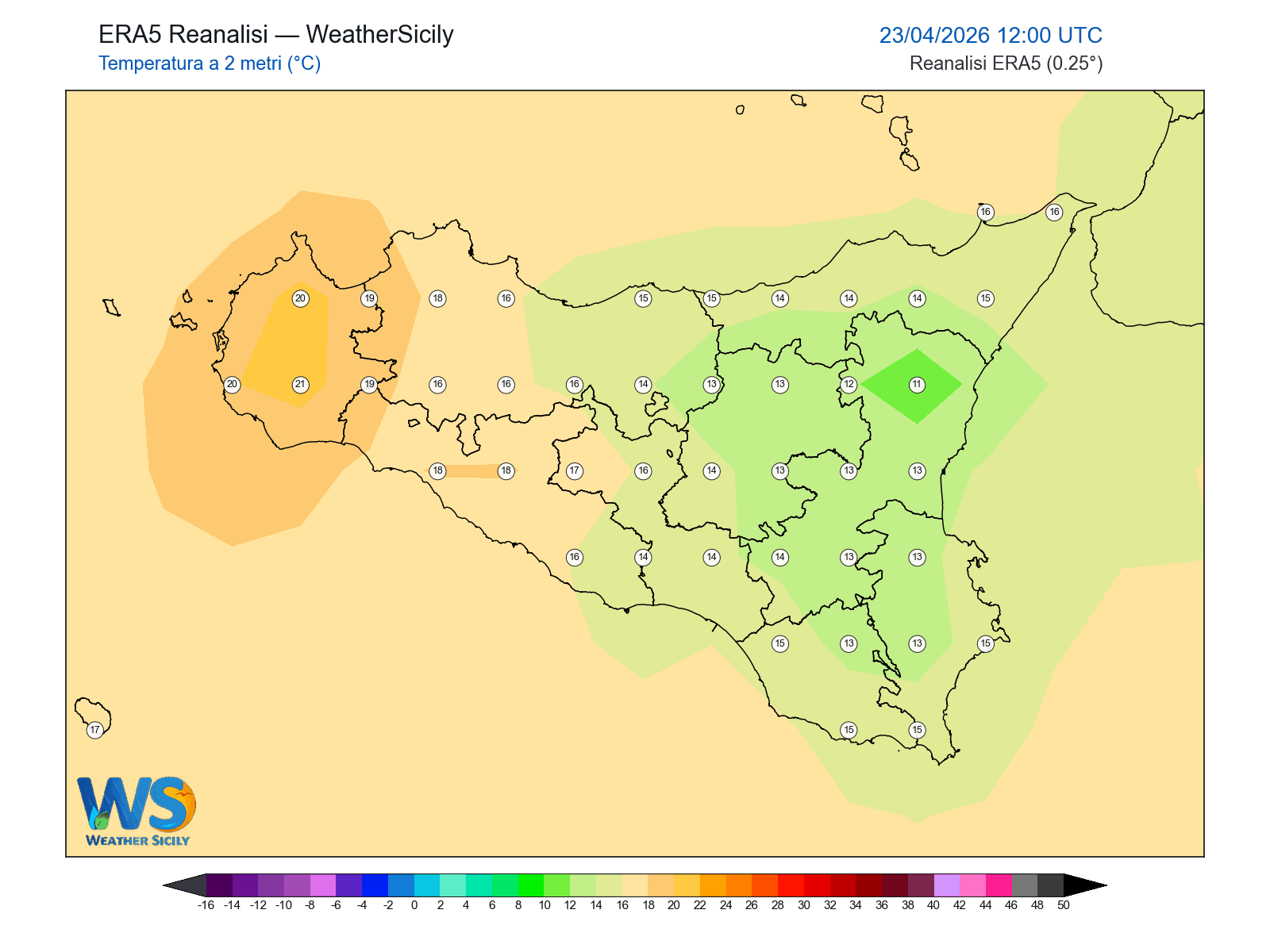 Temperatura a 2 metri · 2026042312