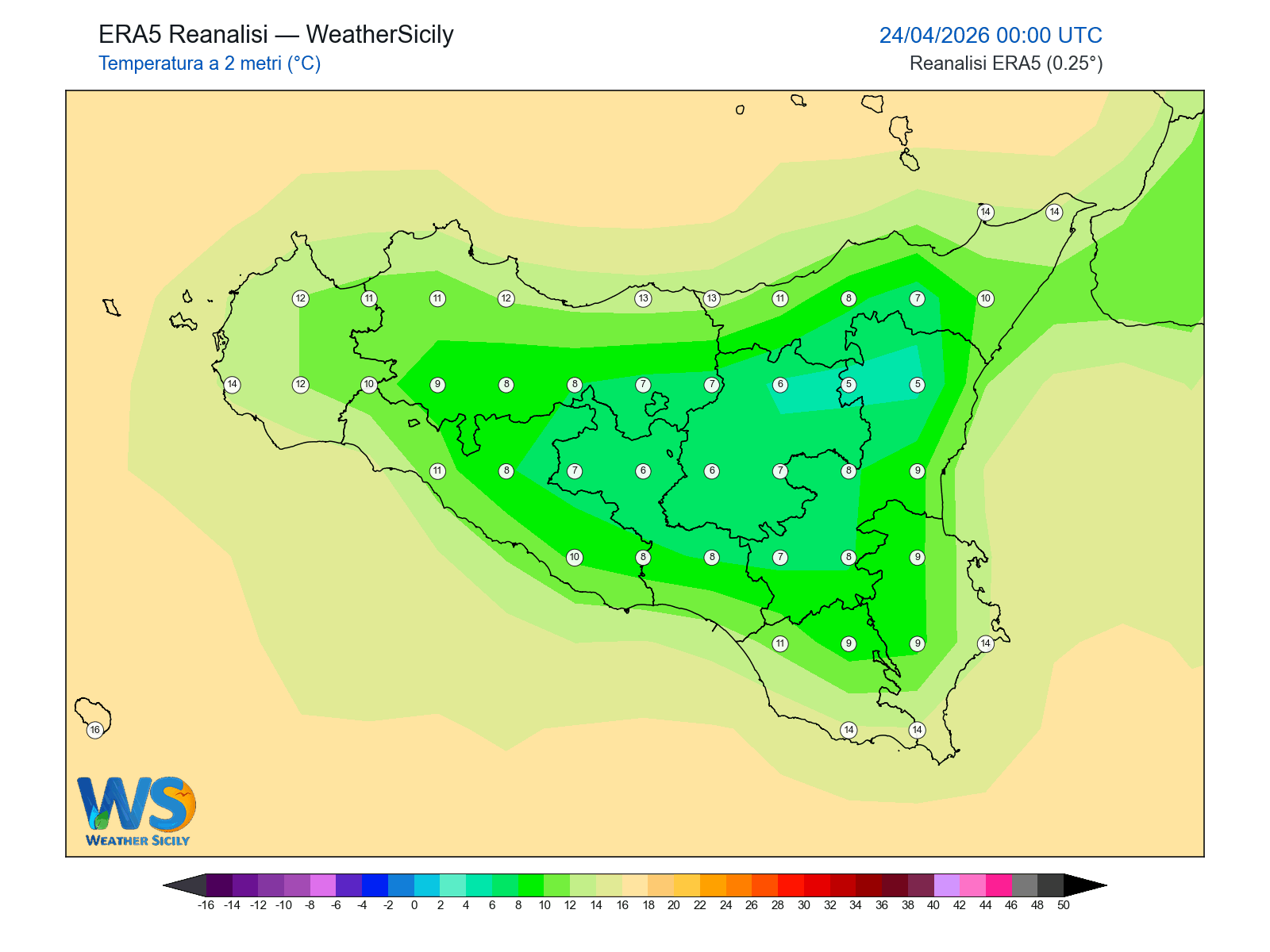 Temperatura a 2 metri · 2026042400
