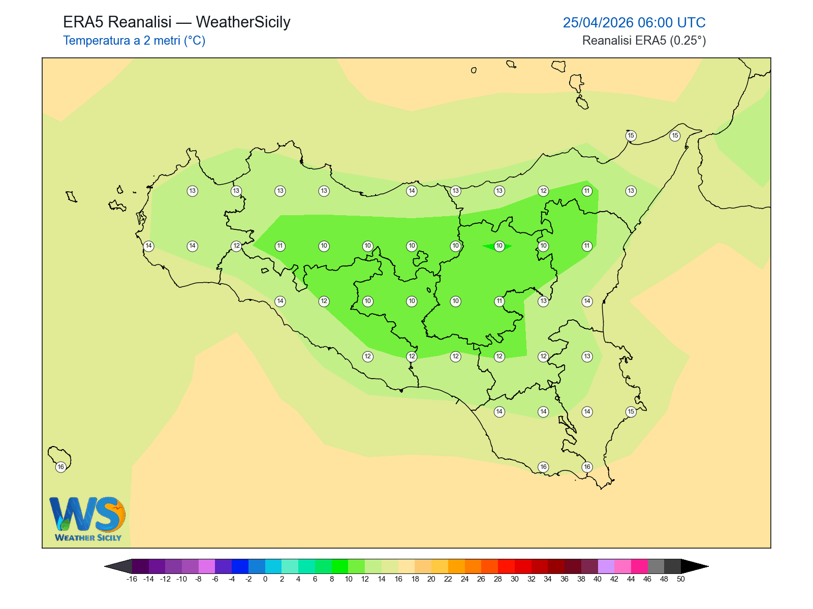 Temperatura a 2 metri · 2026042506
