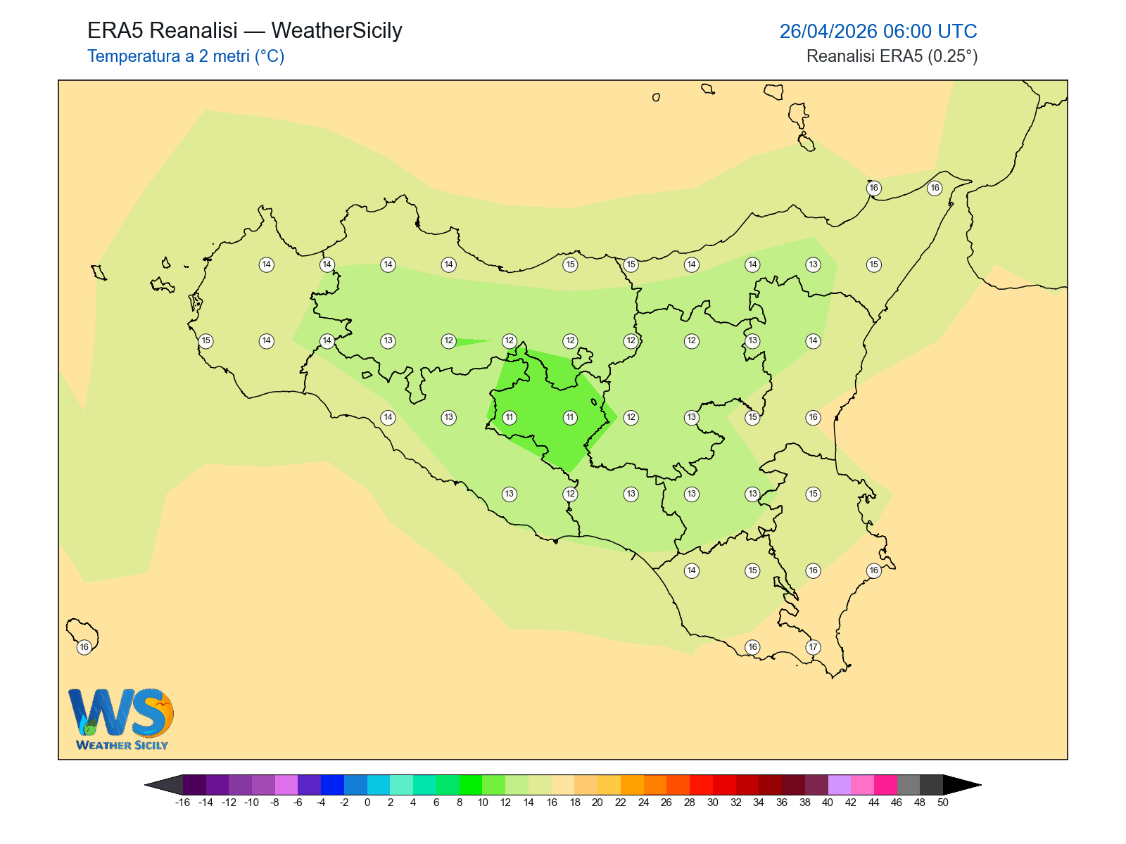 Temperatura a 2 metri · 2026042606