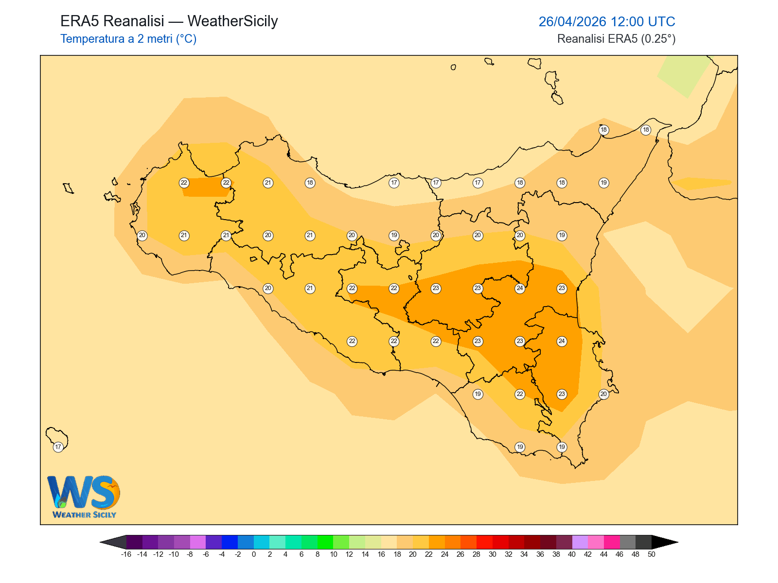 Temperatura a 2 metri · 2026042612