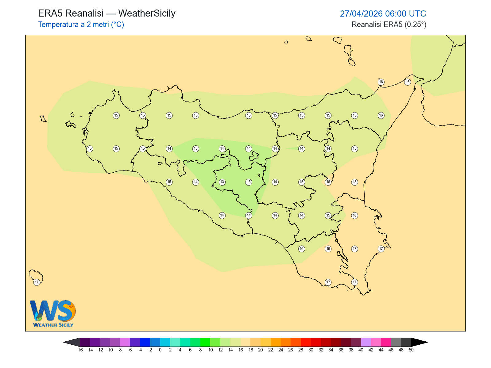 Temperatura a 2 metri · 2026042706