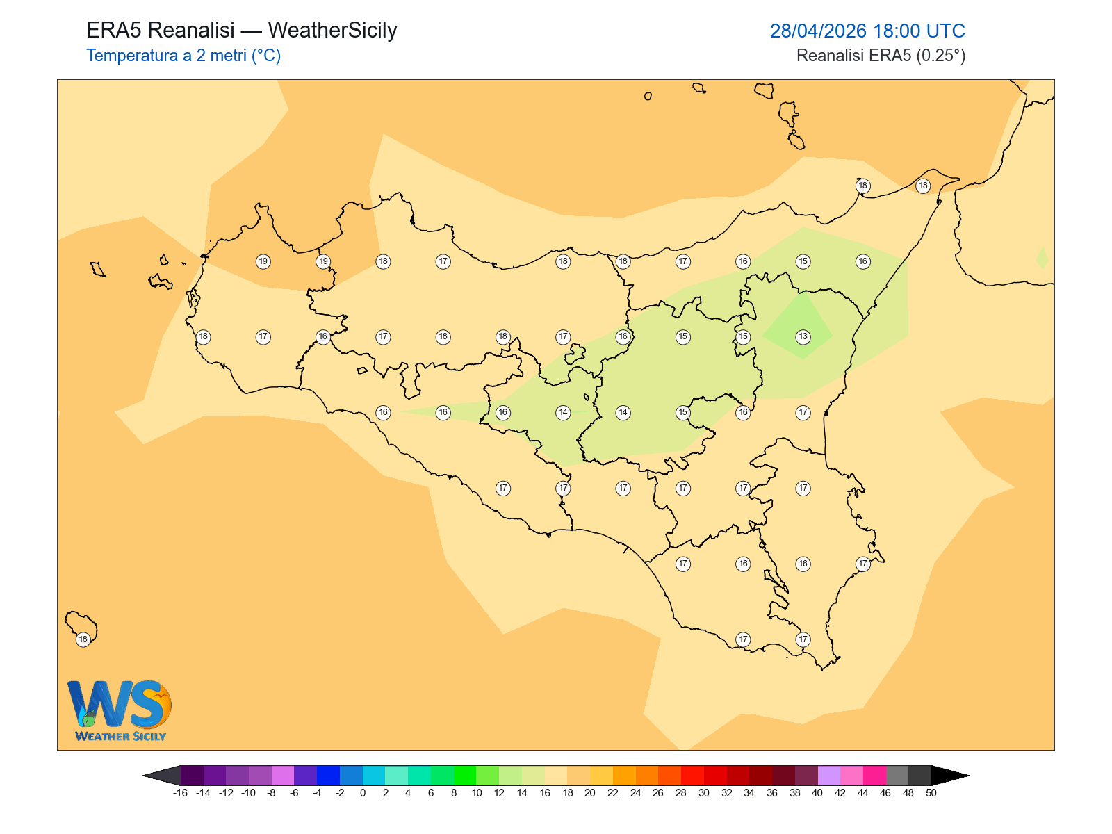 Temperatura a 2 metri · 2026042818