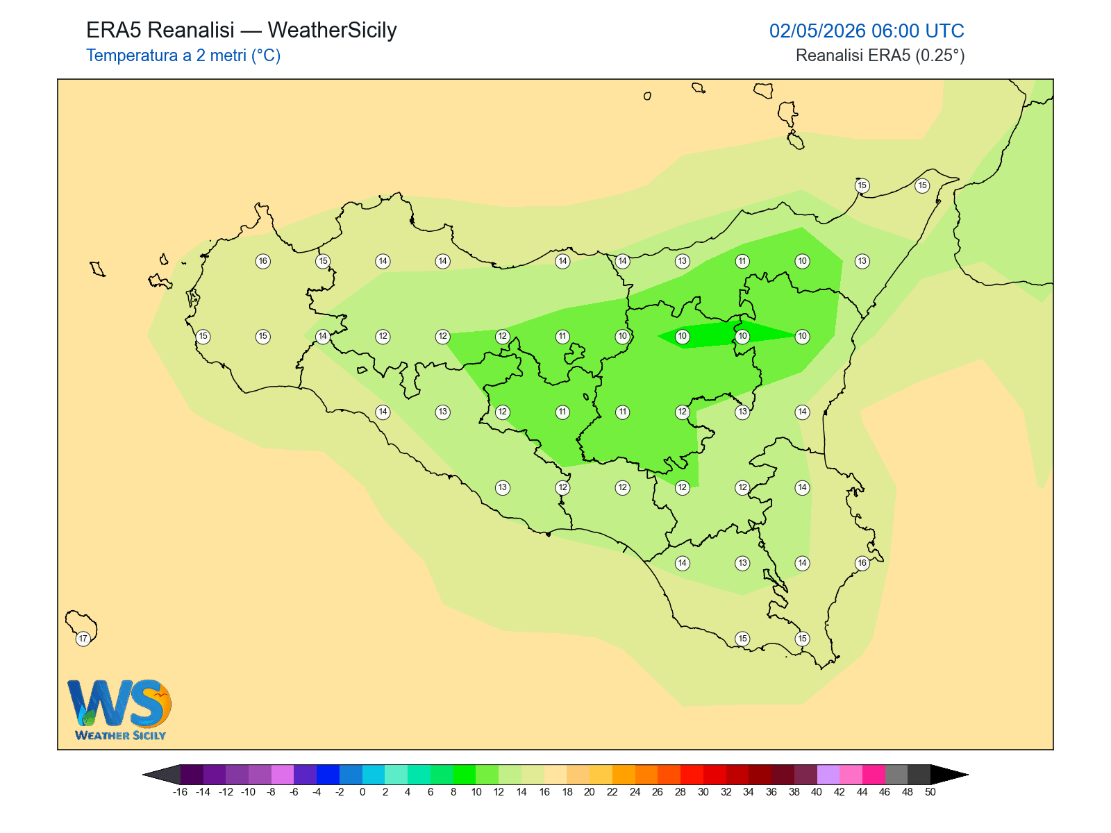 Temperatura a 2 metri · 2026050206