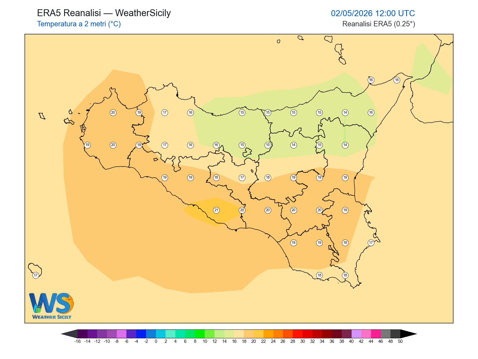Temperatura a 2 metri · 2026050212