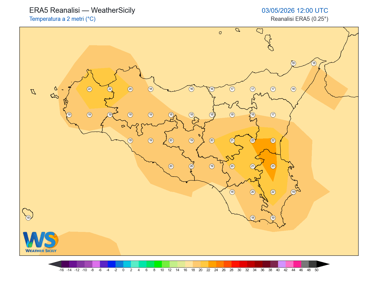 Temperatura a 2 metri · 2026050312