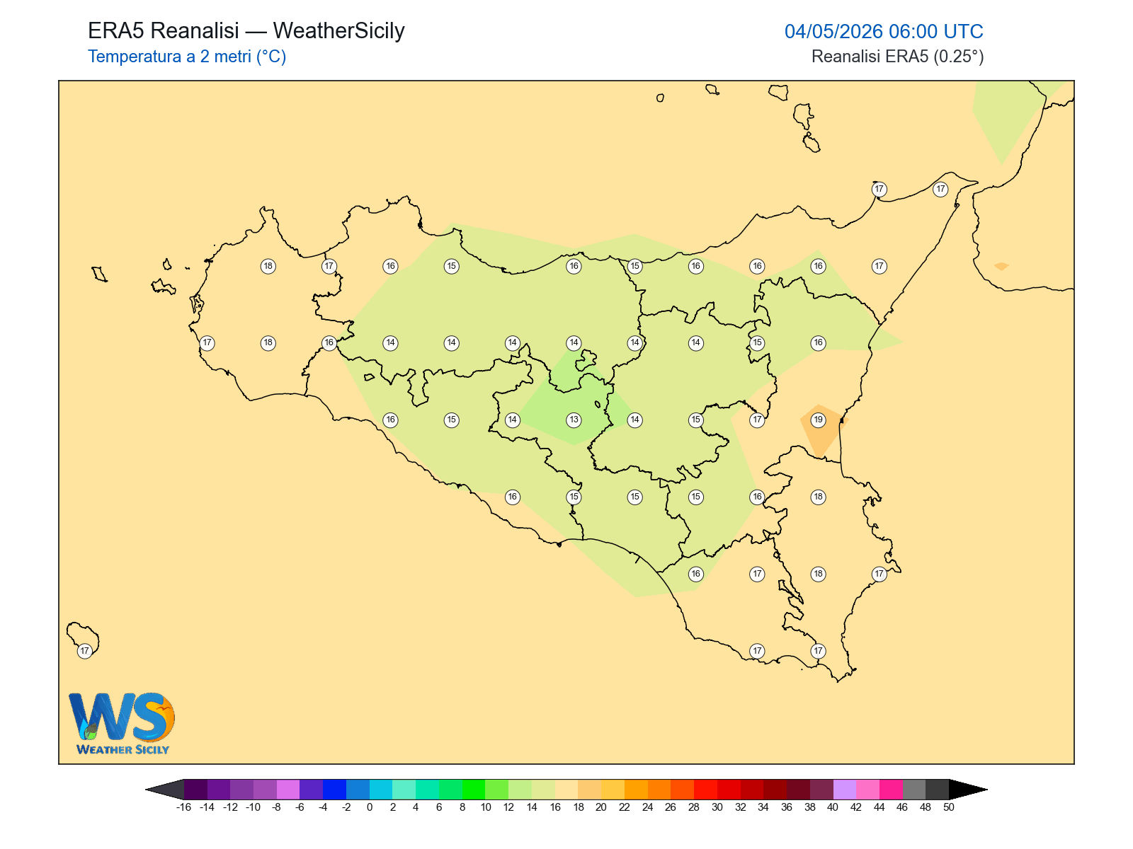 Temperatura a 2 metri · 2026050406