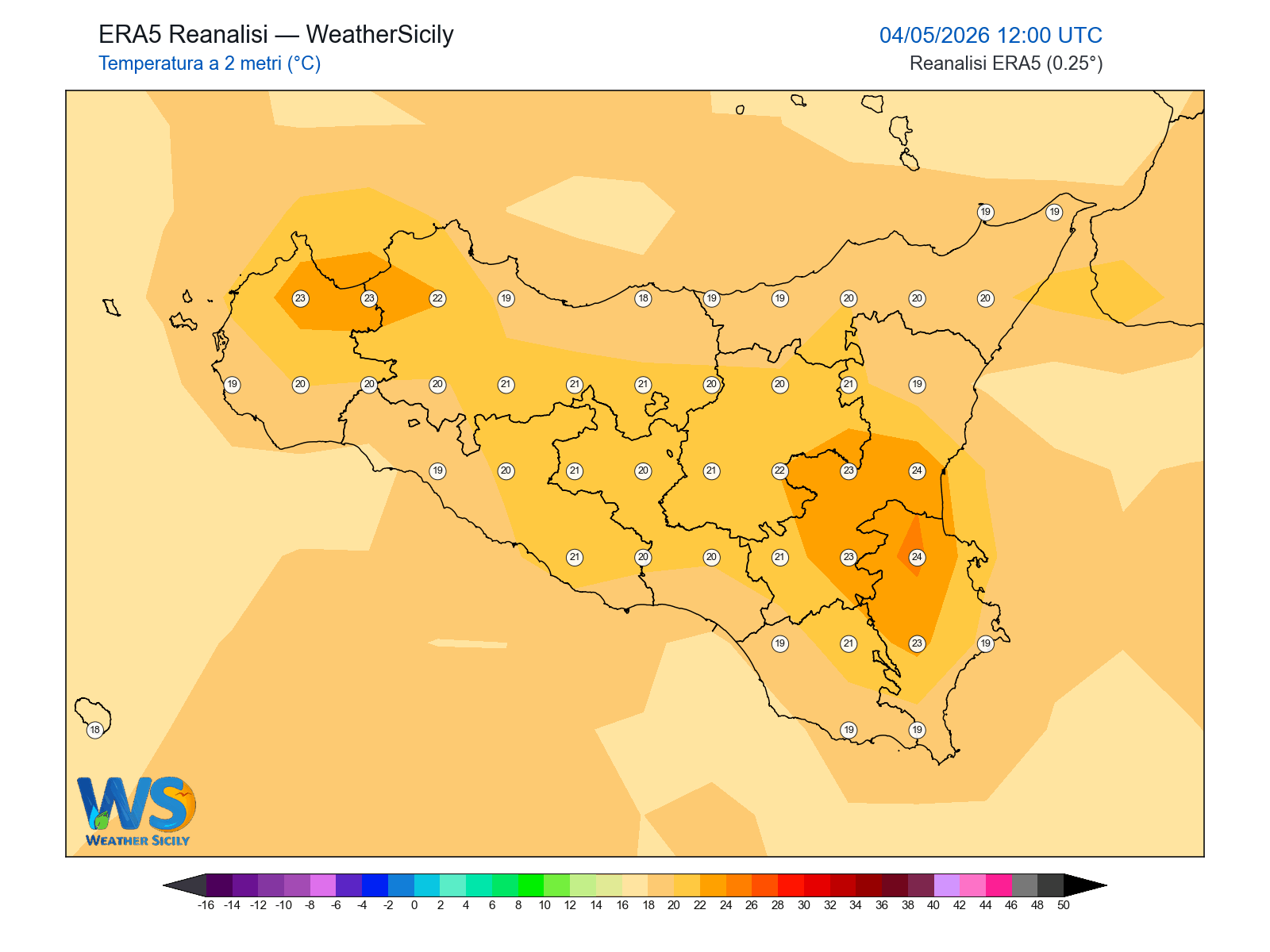 Temperatura a 2 metri · 2026050412