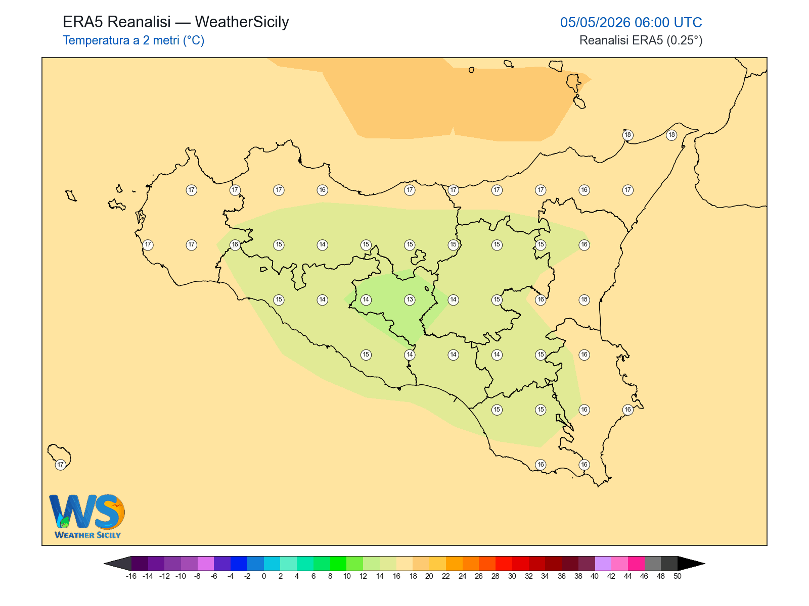 Temperatura a 2 metri · 2026050506