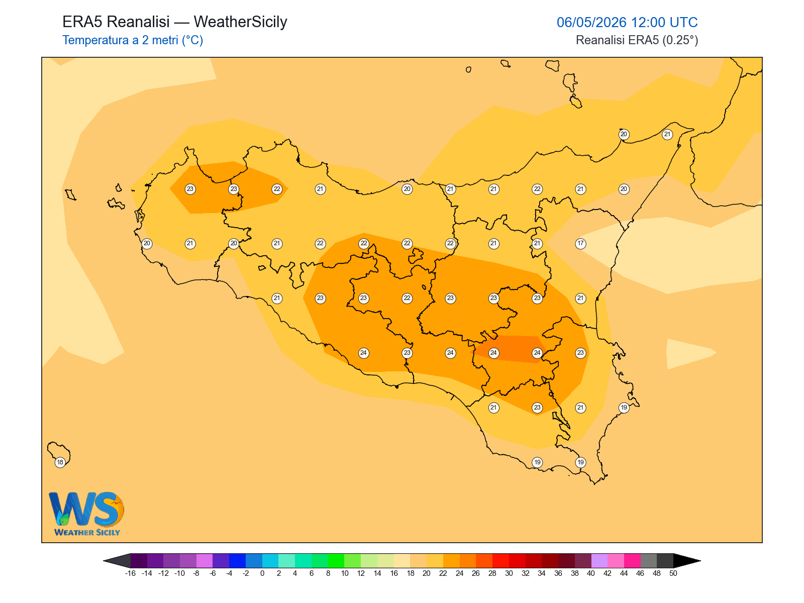 Temperatura a 2 metri · 2026050612
