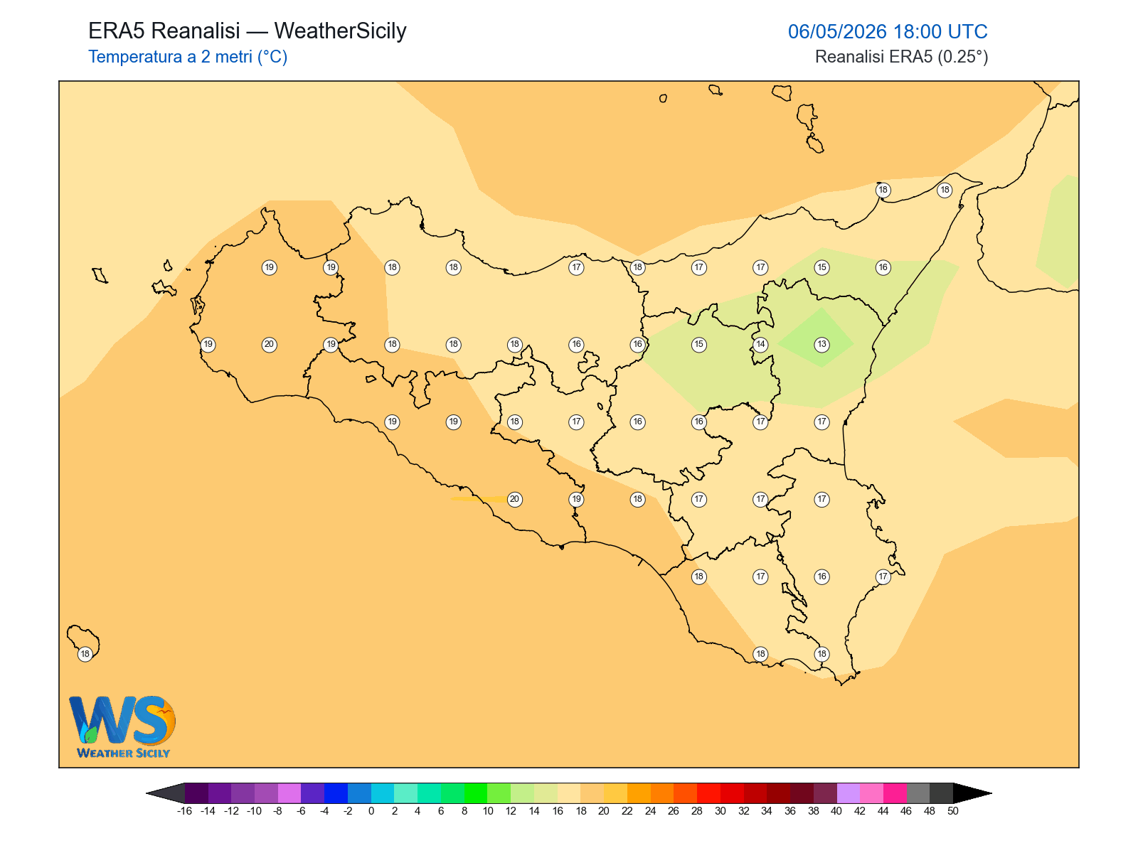 Temperatura a 2 metri · 2026050618