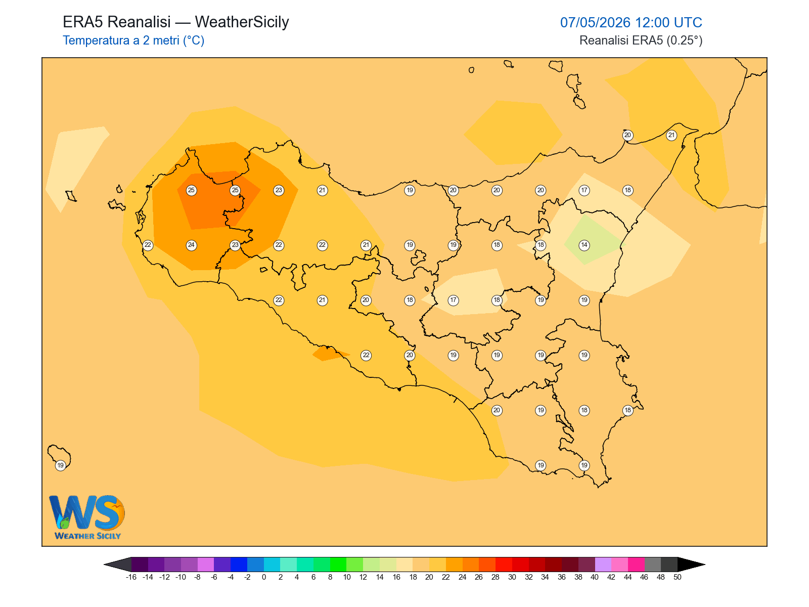 Temperatura a 2 metri · 2026050712
