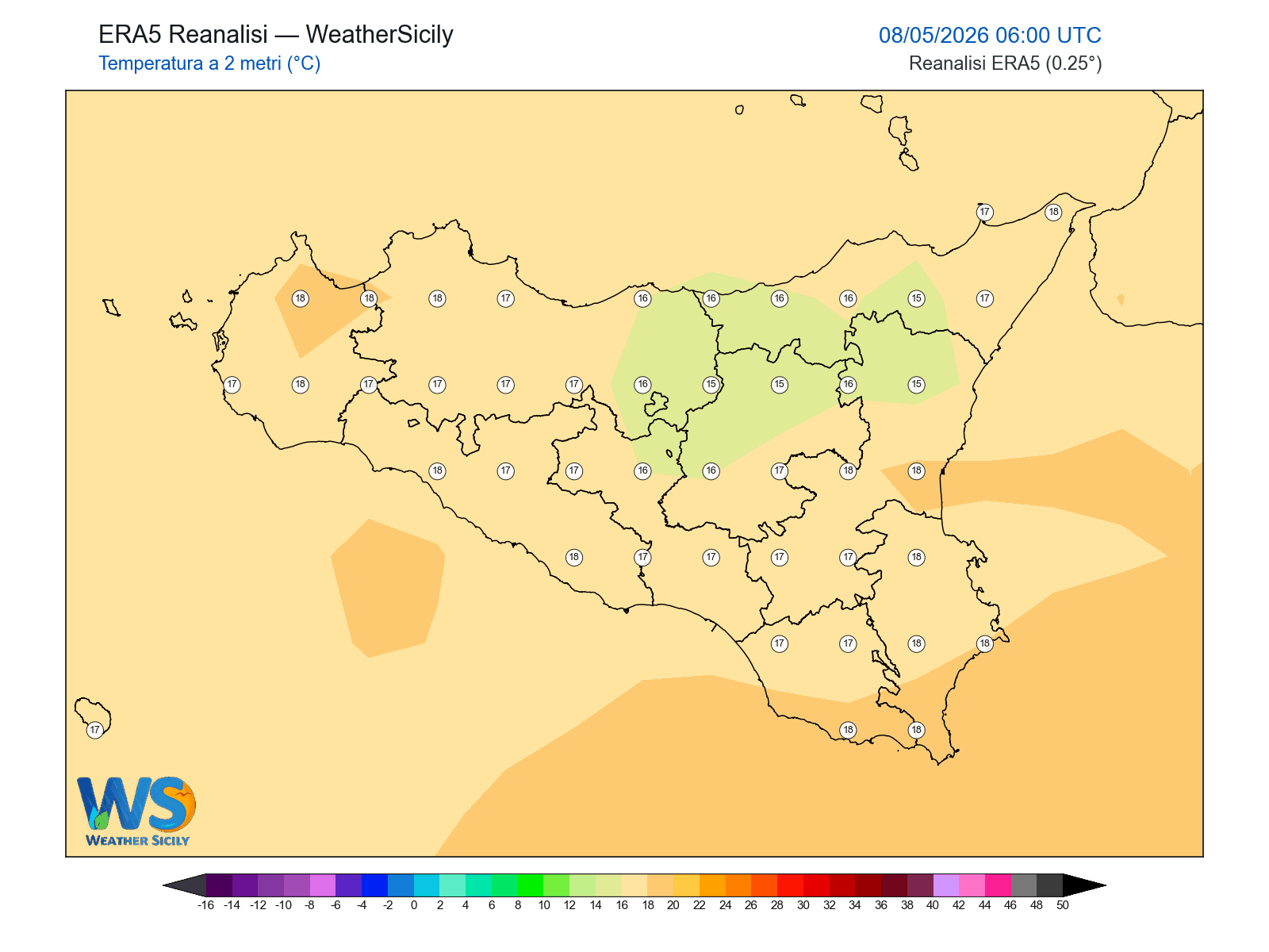 Temperatura a 2 metri · 2026050806