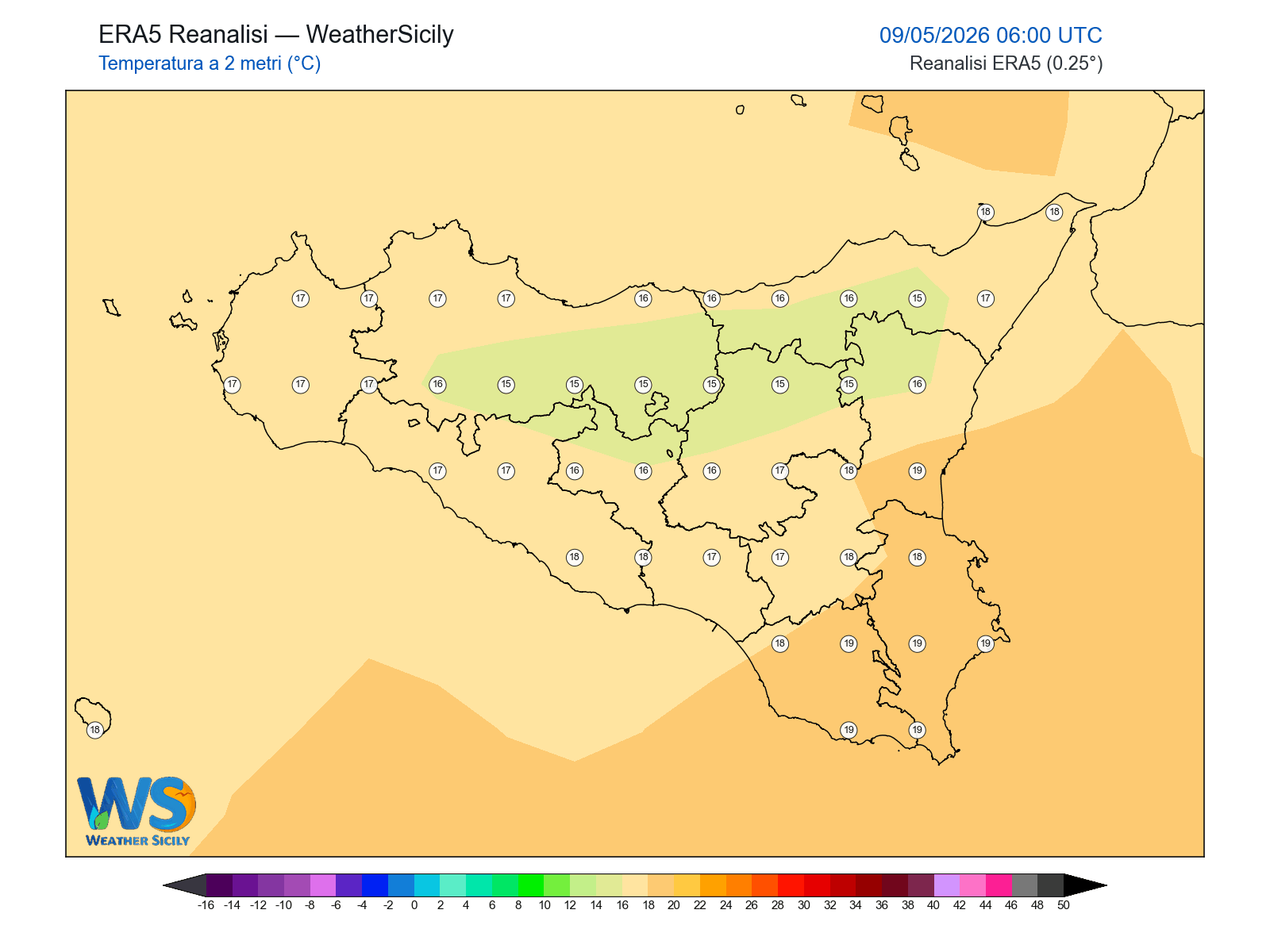 Temperatura a 2 metri · 2026050906
