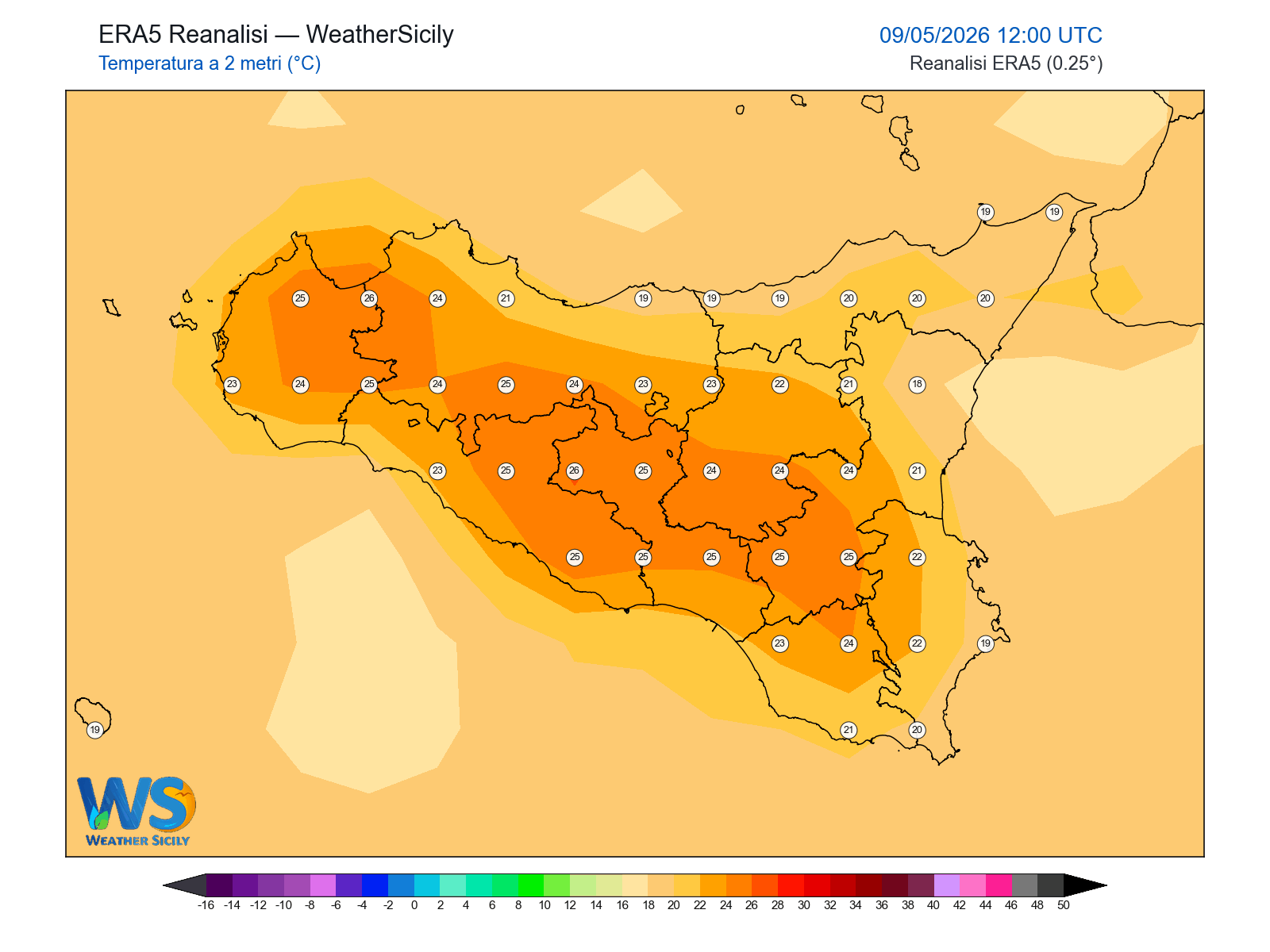Temperatura a 2 metri · 2026050912
