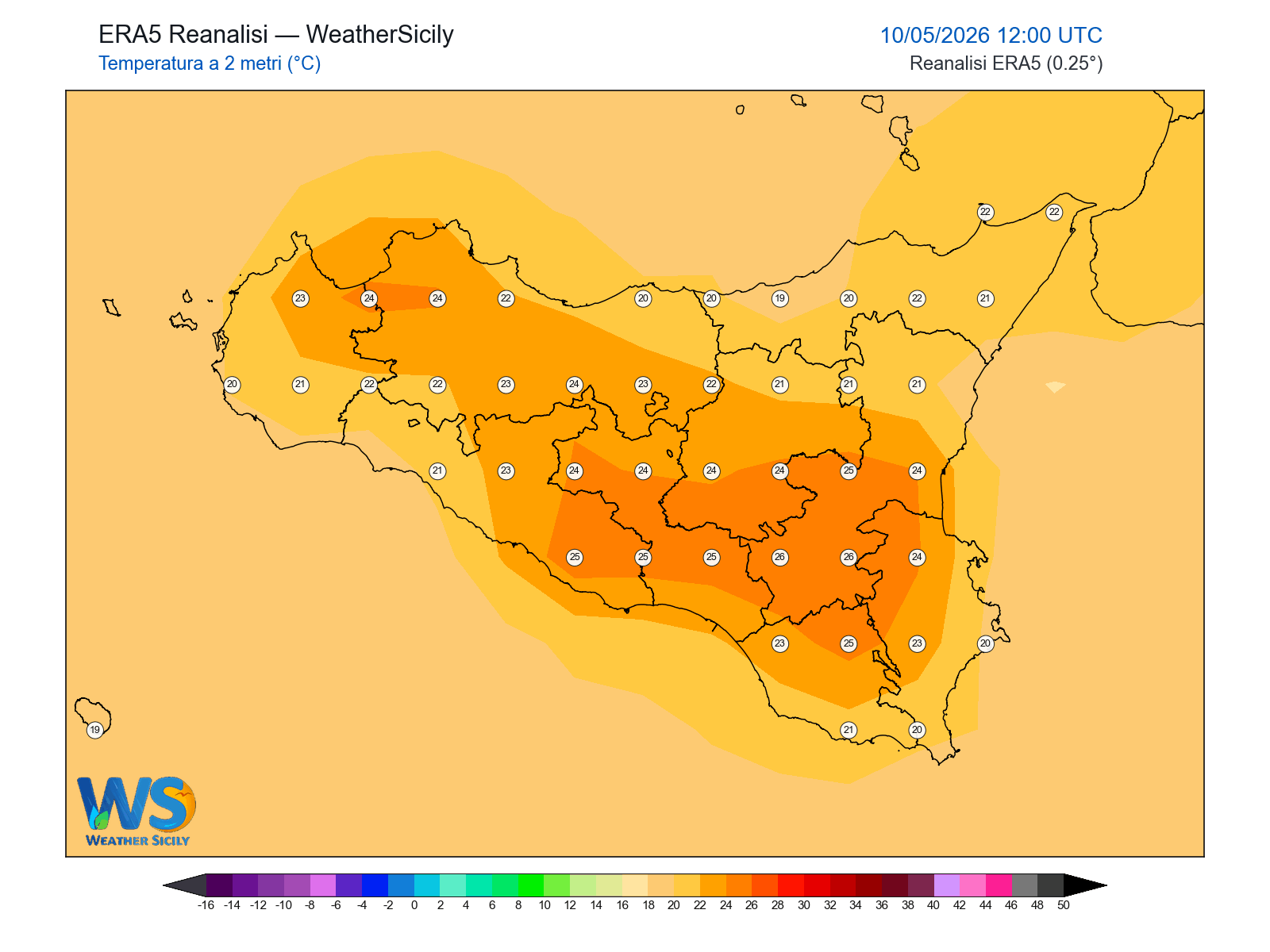 Temperatura a 2 metri · 2026051012