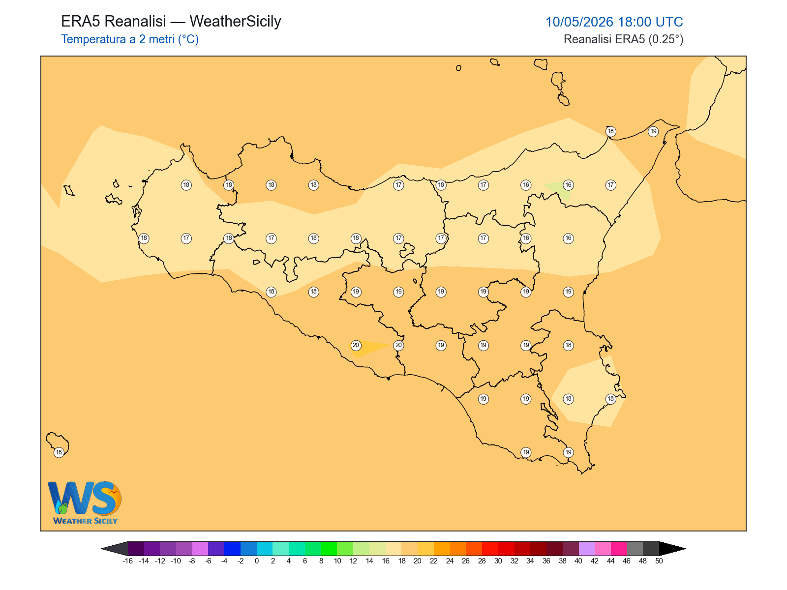 Temperatura a 2 metri · 2026051018