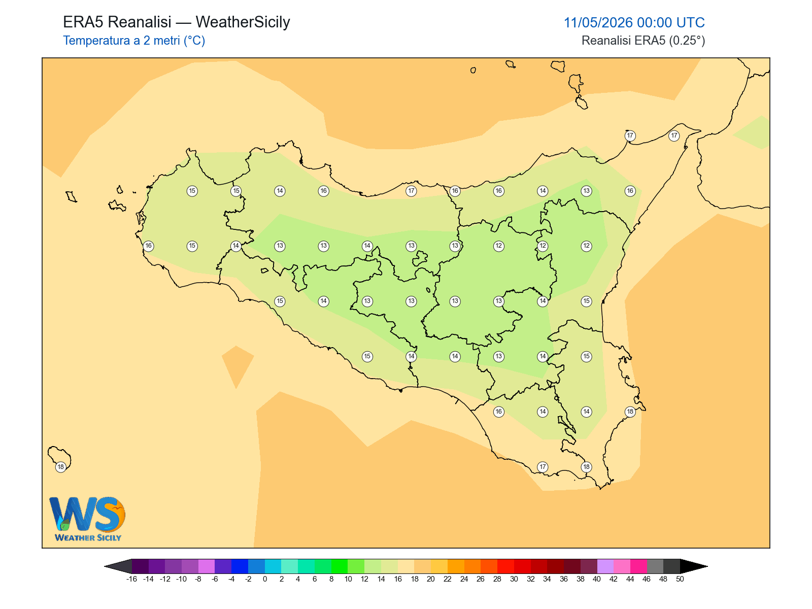 Temperatura a 2 metri · 2026051100