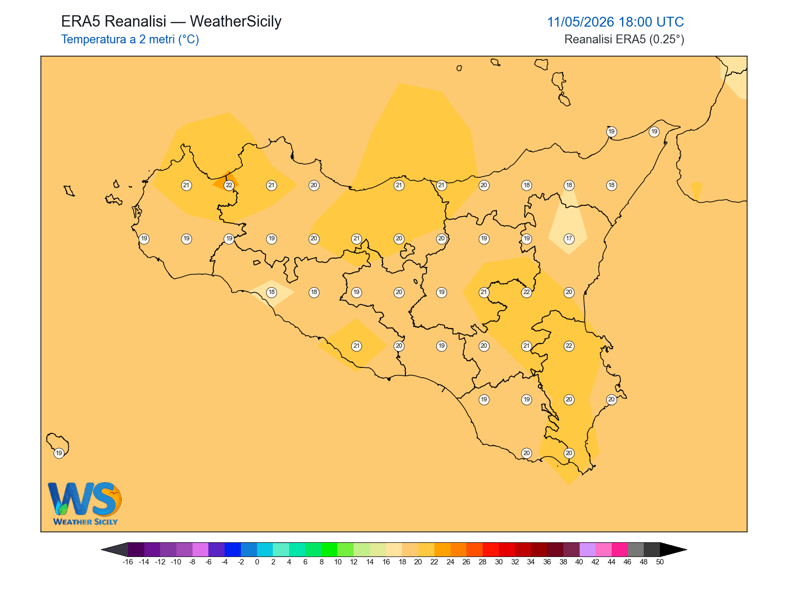 Temperatura a 2 metri · 2026051118