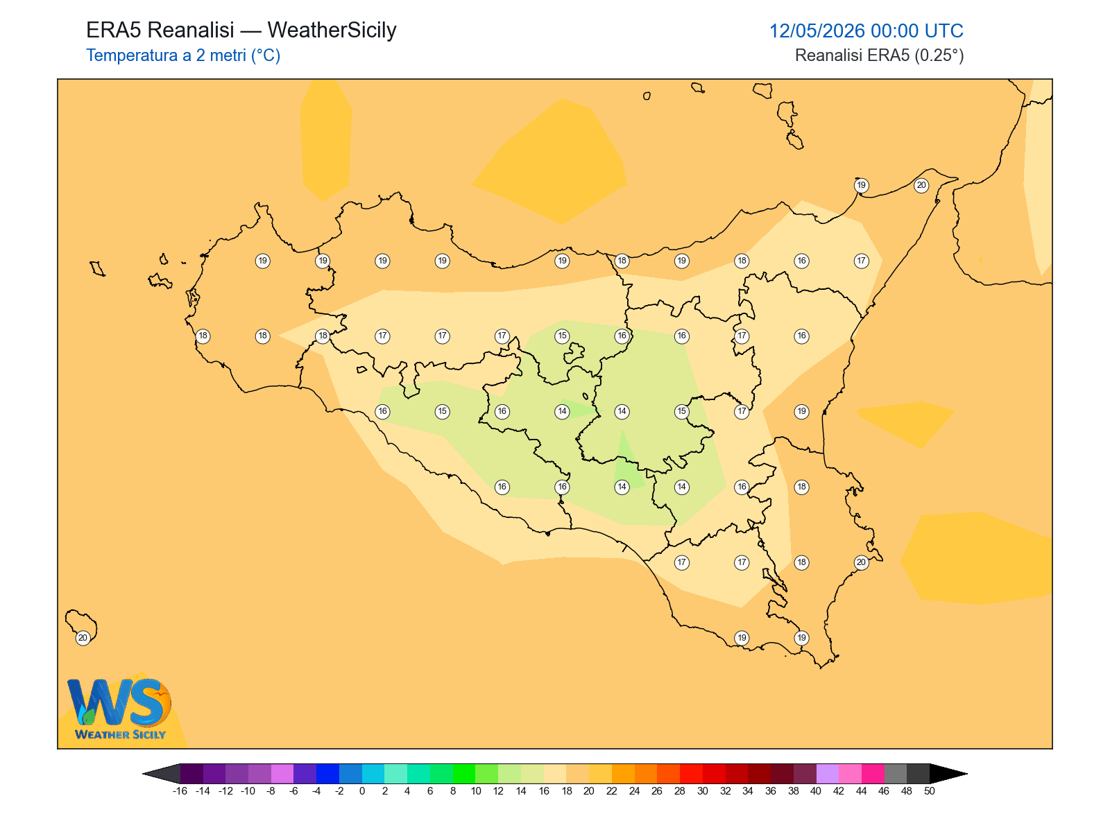Temperatura a 2 metri · 2026051200