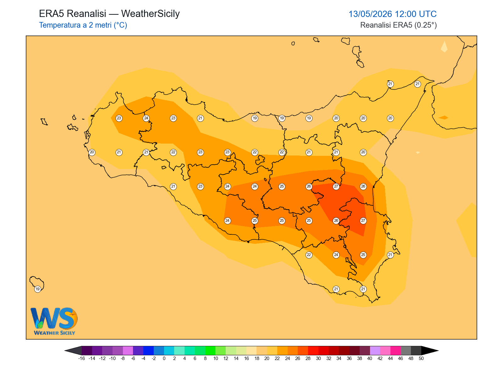 Temperatura a 2 metri · 2026051312