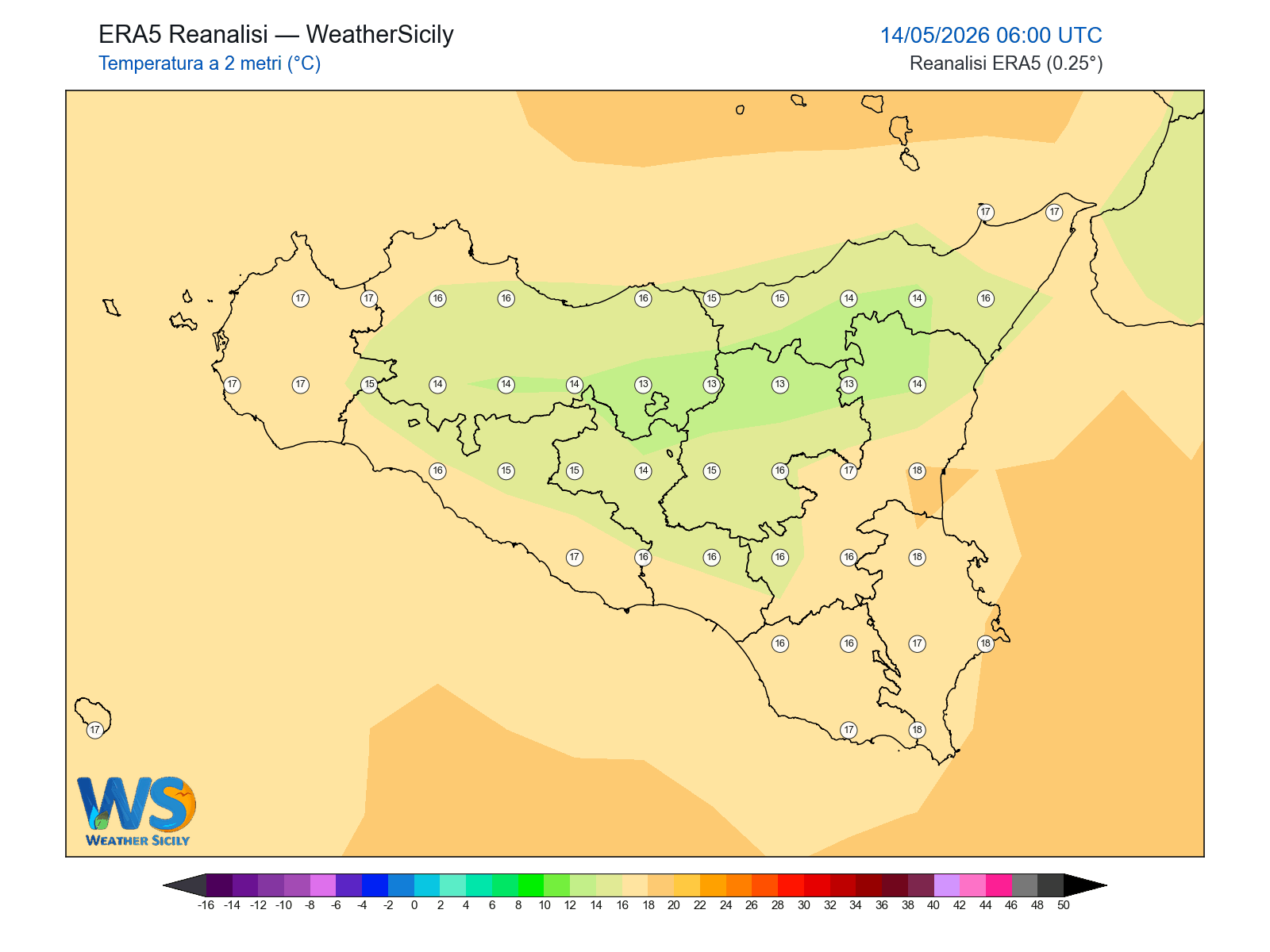 Temperatura a 2 metri · 2026051406