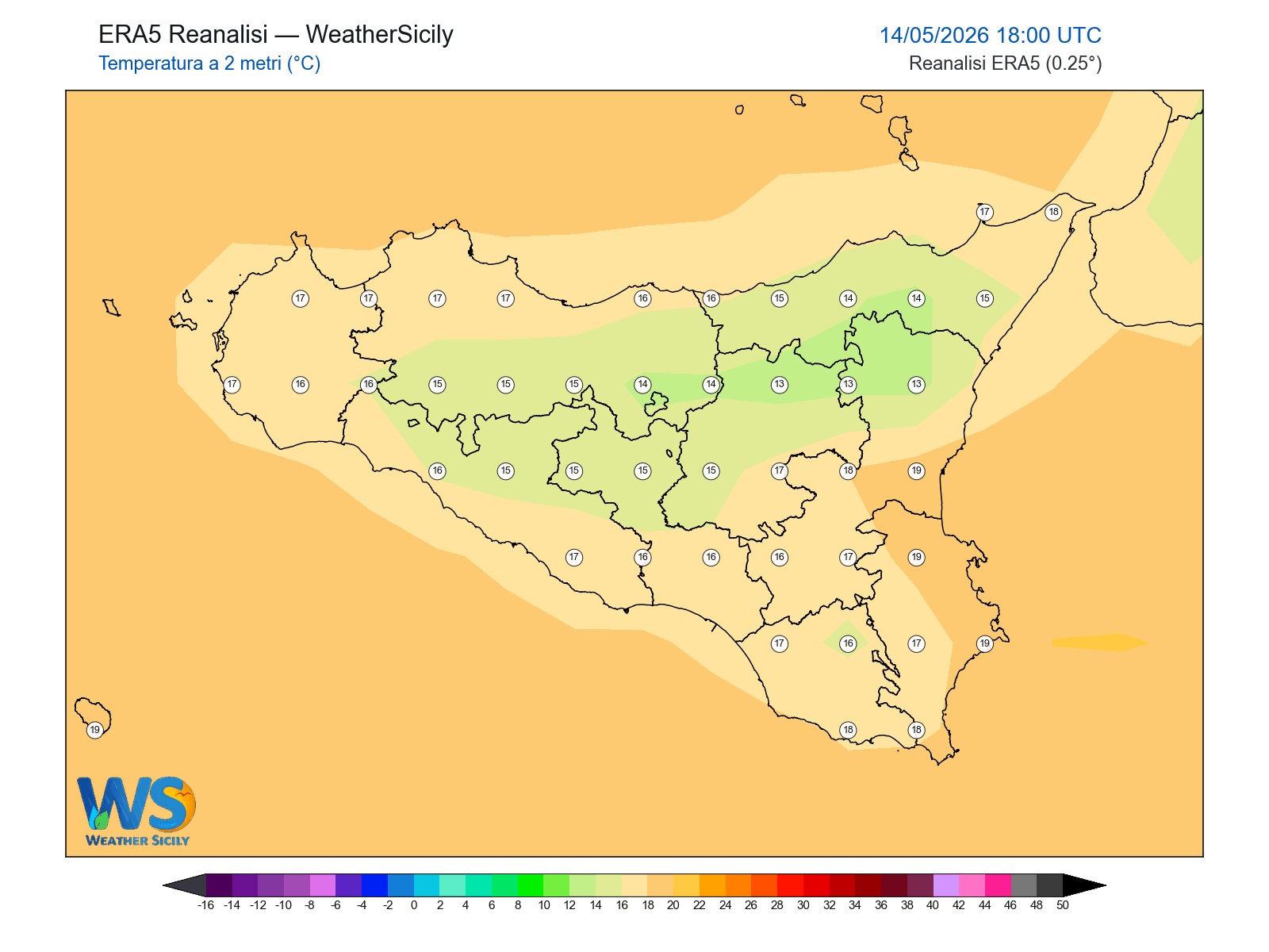 Temperatura a 2 metri · 2026051418