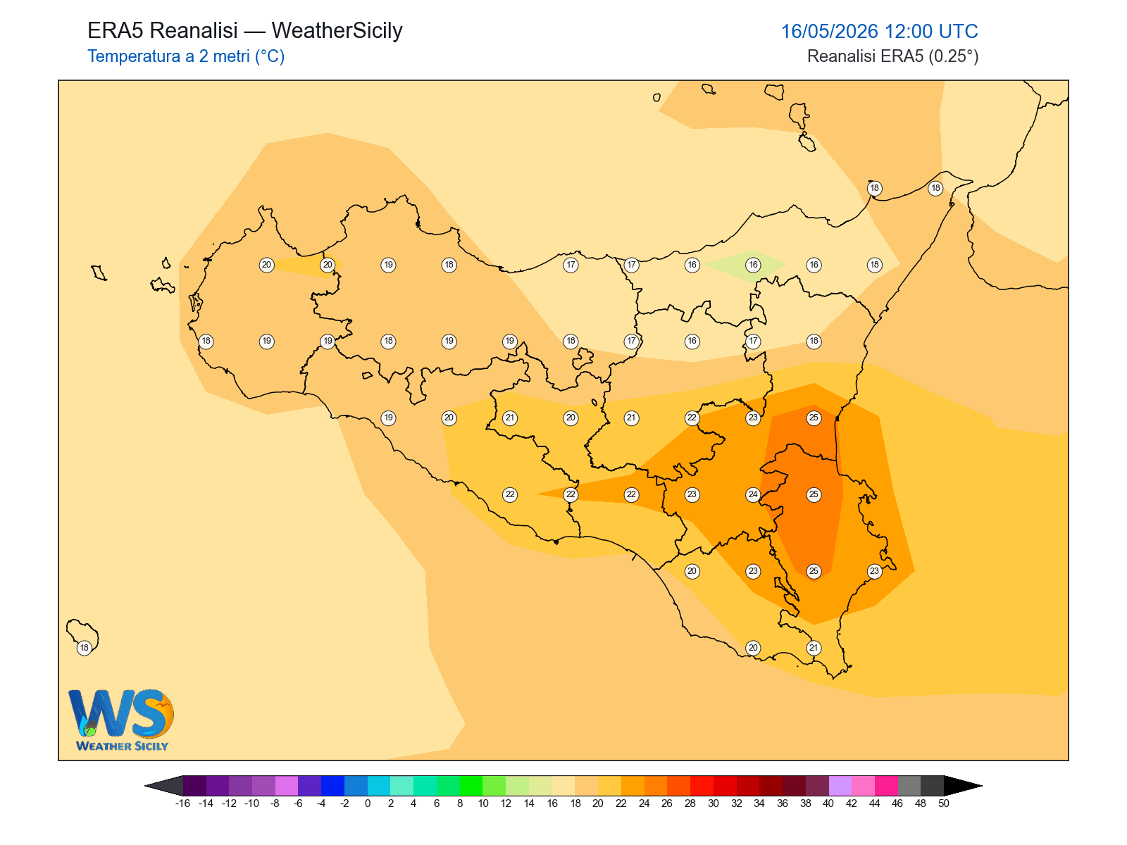Temperatura a 2 metri · 2026051612
