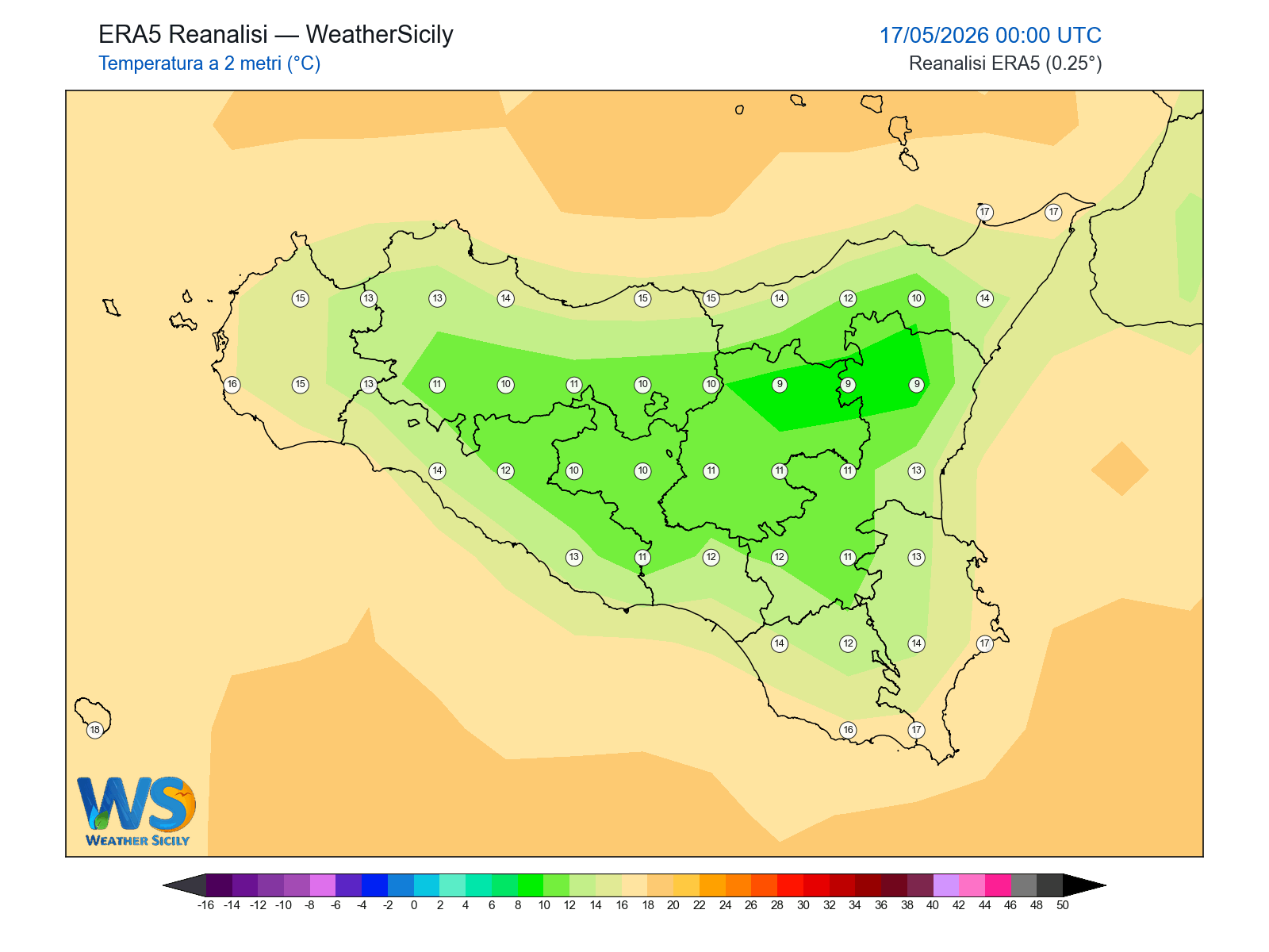 Temperatura a 2 metri · 2026051700