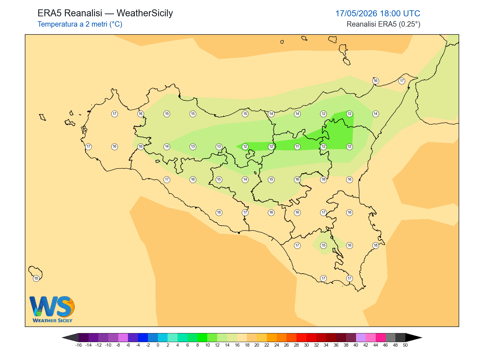 Temperatura a 2 metri · 2026051718