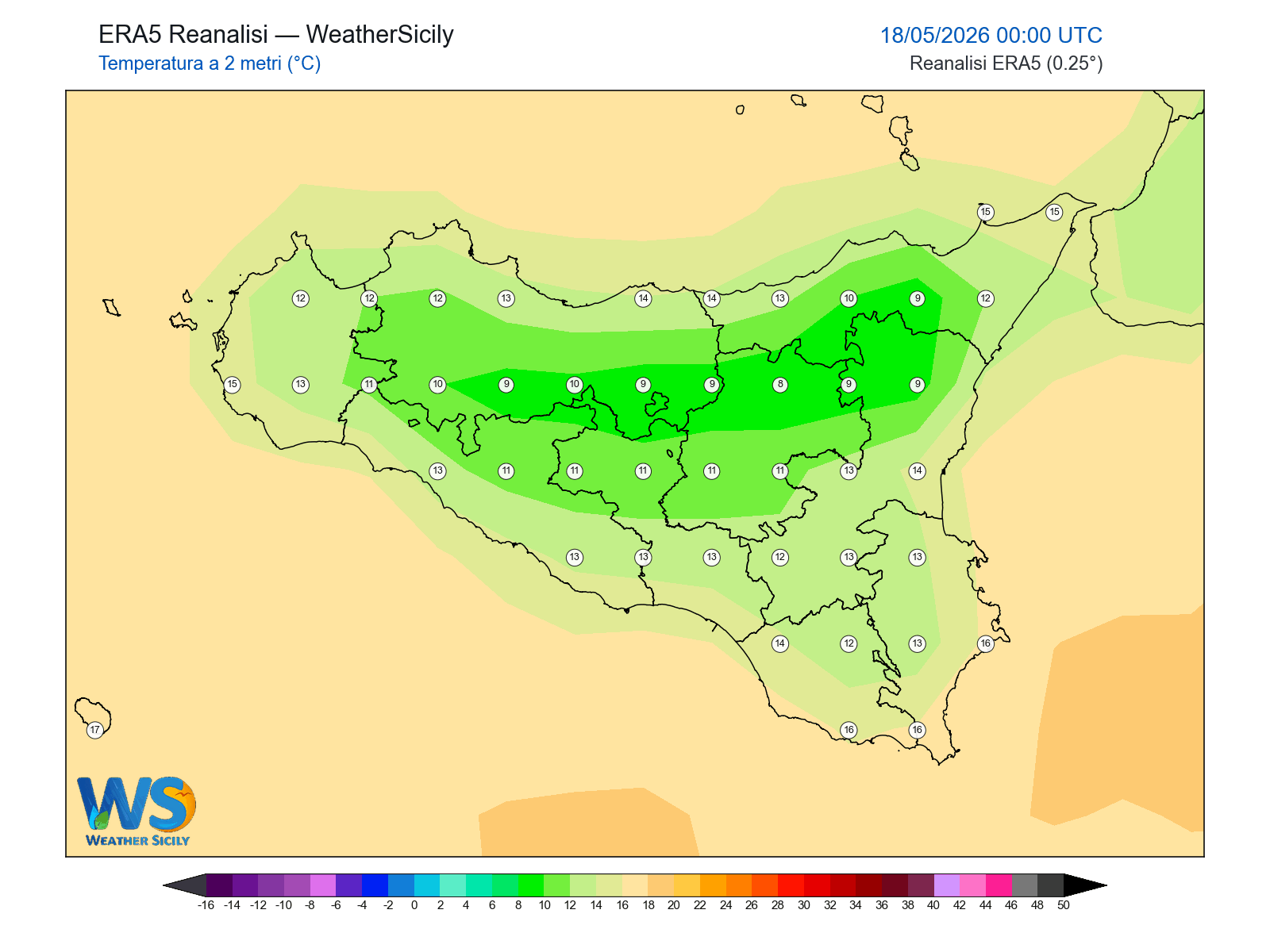 Temperatura a 2 metri · 2026051800