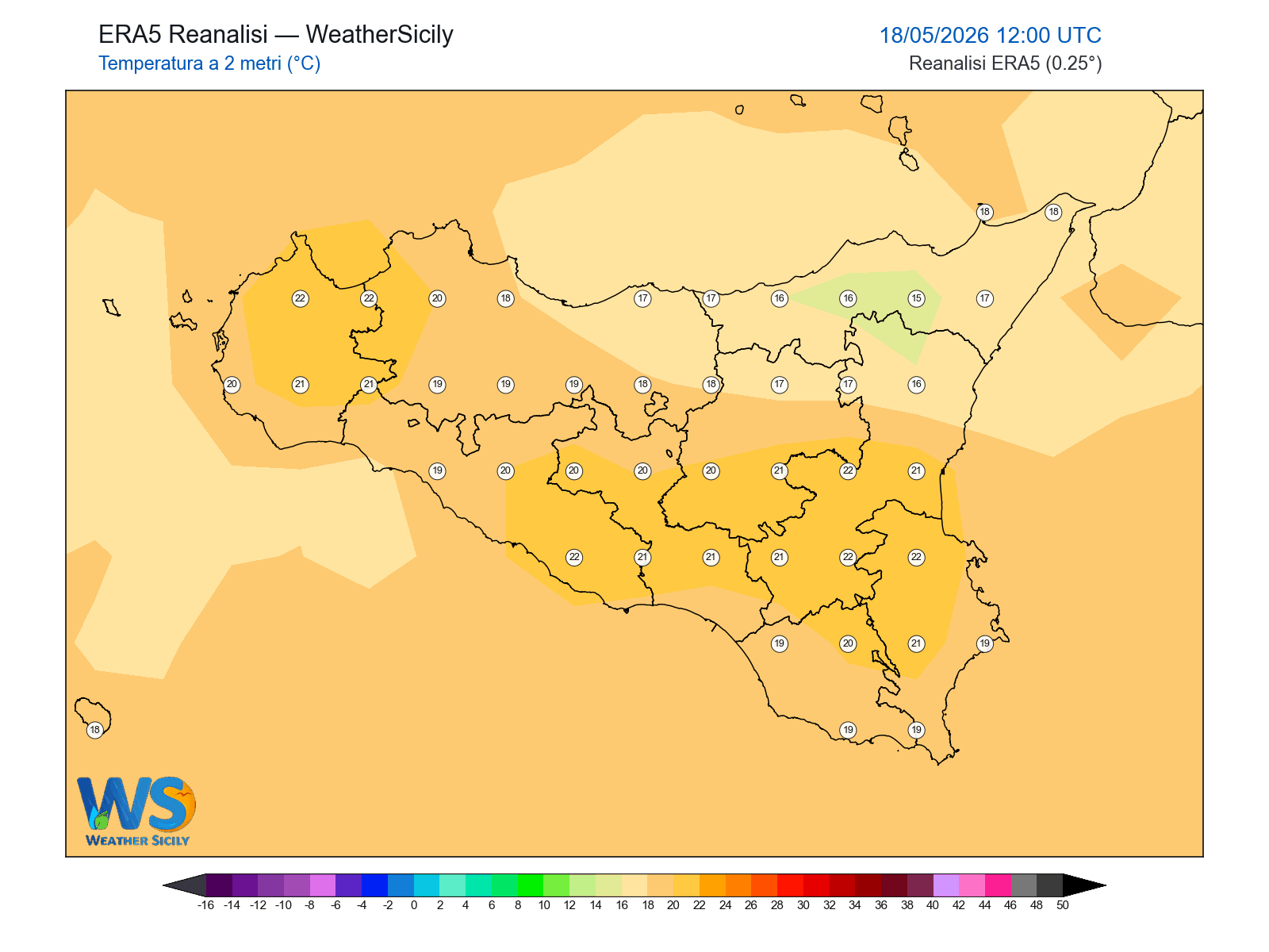 Temperatura a 2 metri · 2026051812