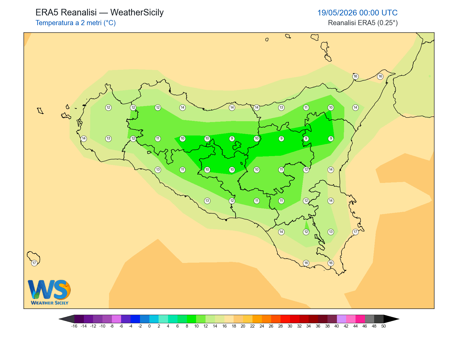 Temperatura a 2 metri · 2026051900