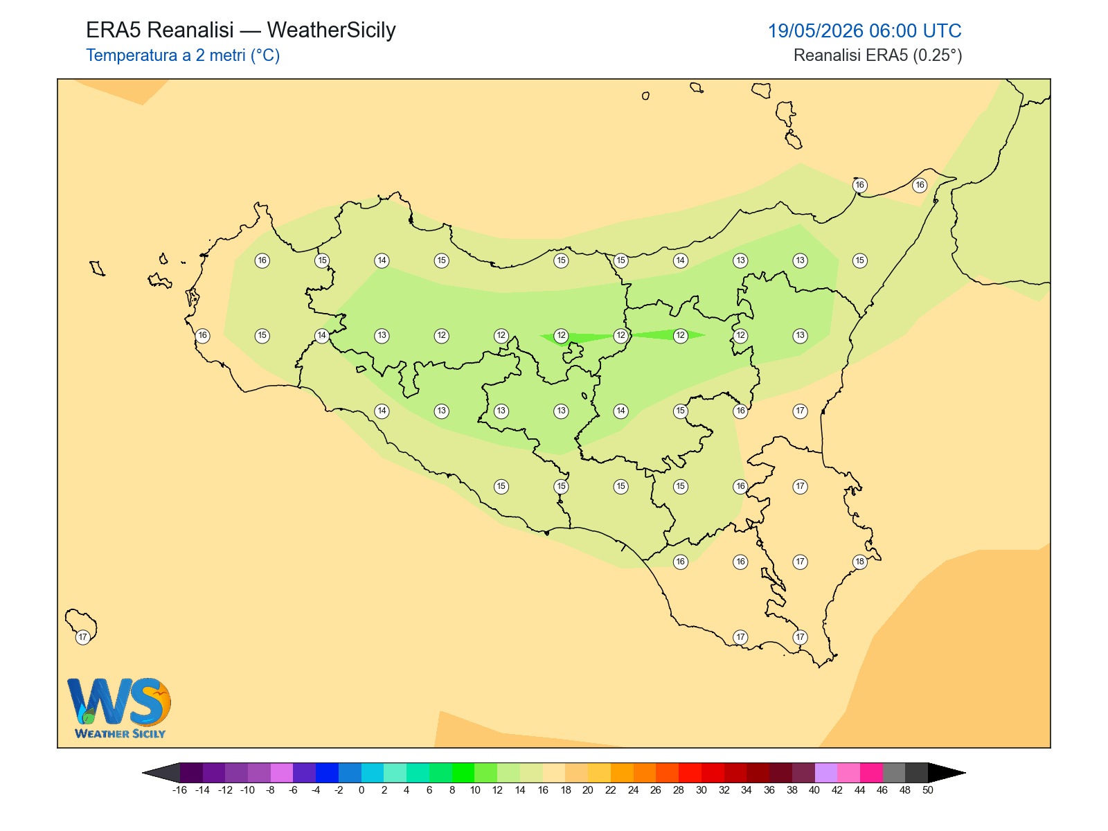 Temperatura a 2 metri · 2026051906