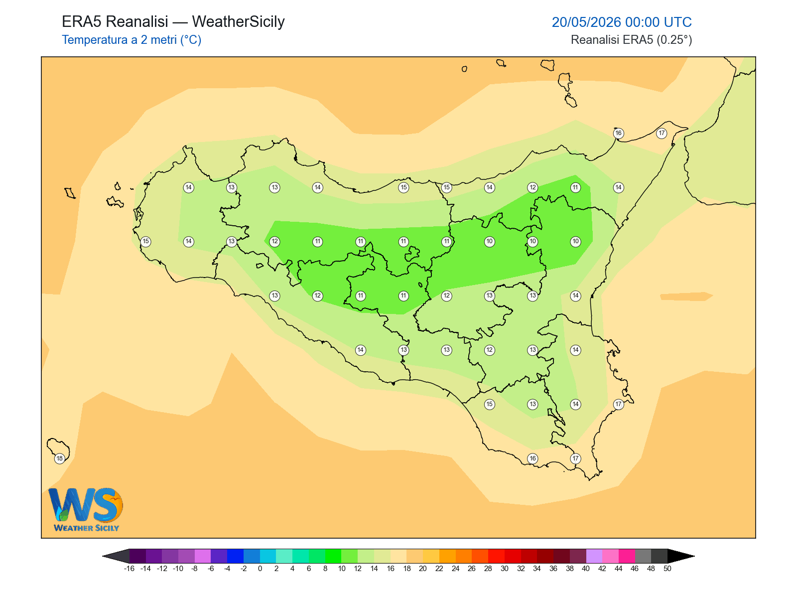 Temperatura a 2 metri · 2026052000
