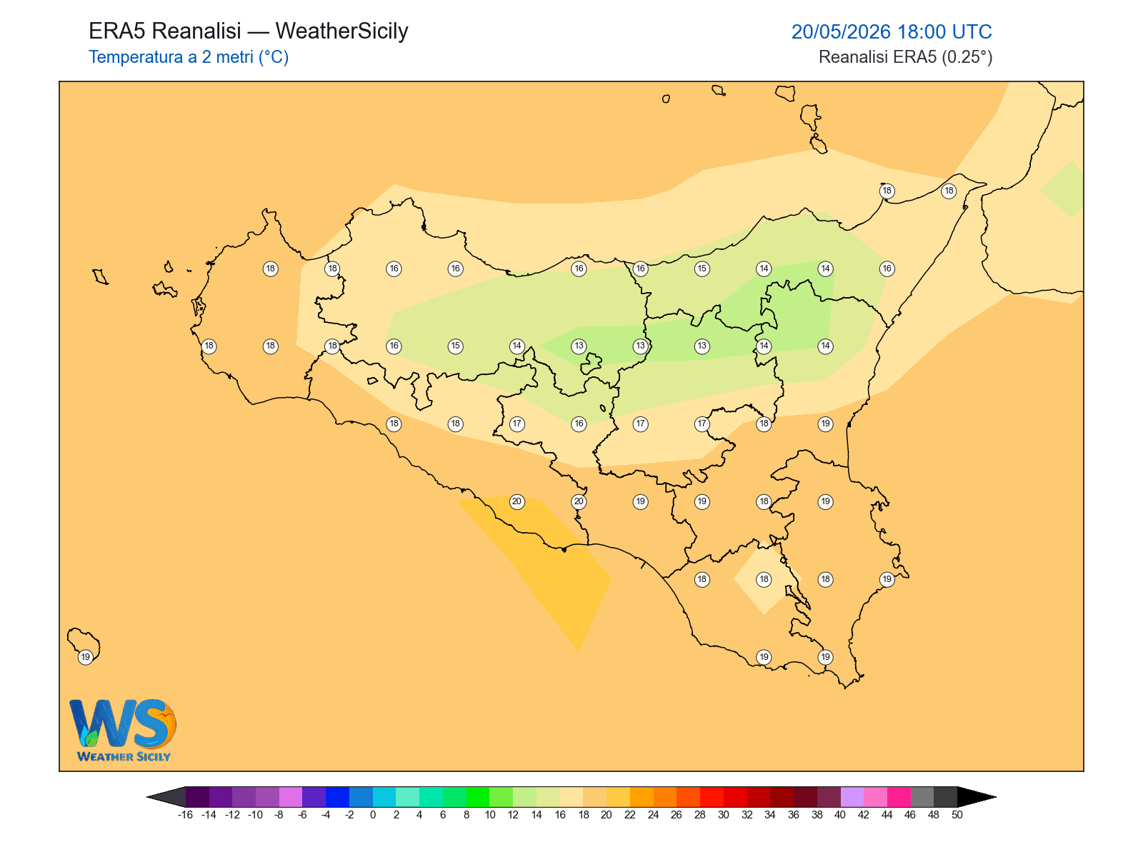 Temperatura a 2 metri · 2026052018
