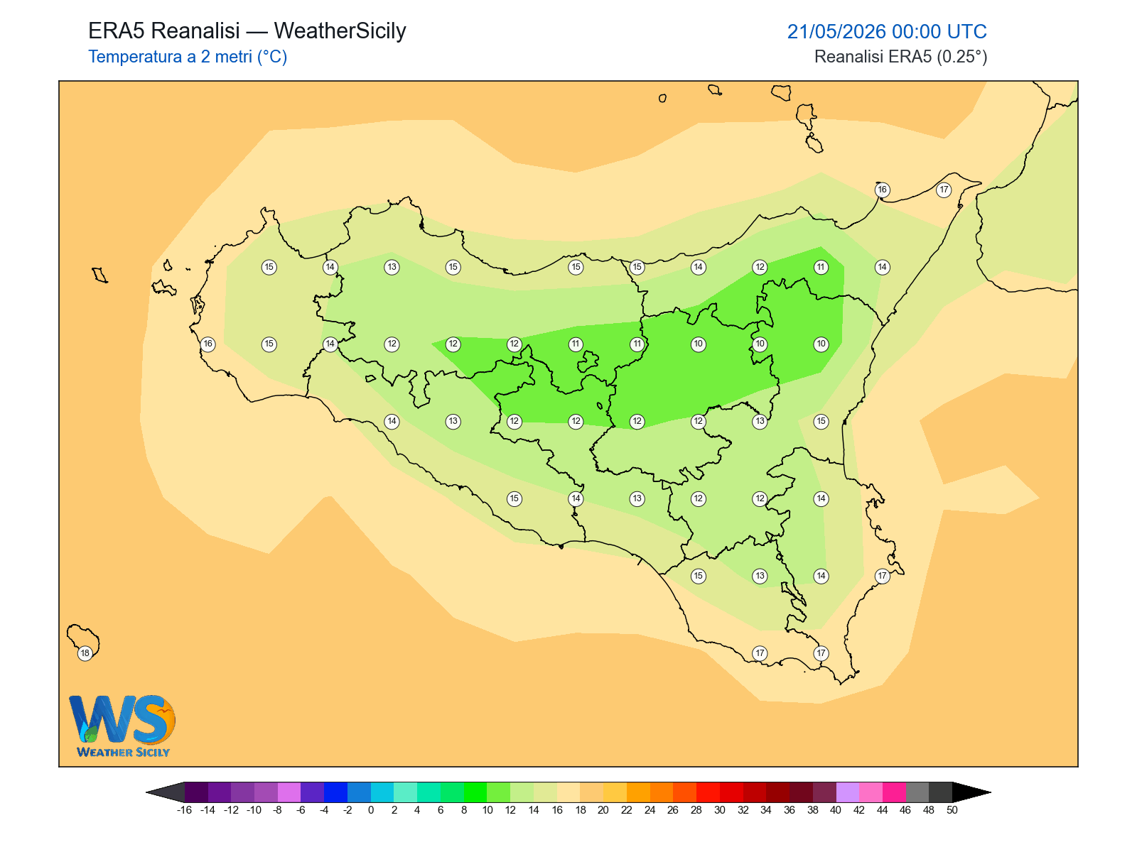 Temperatura a 2 metri · 2026052100