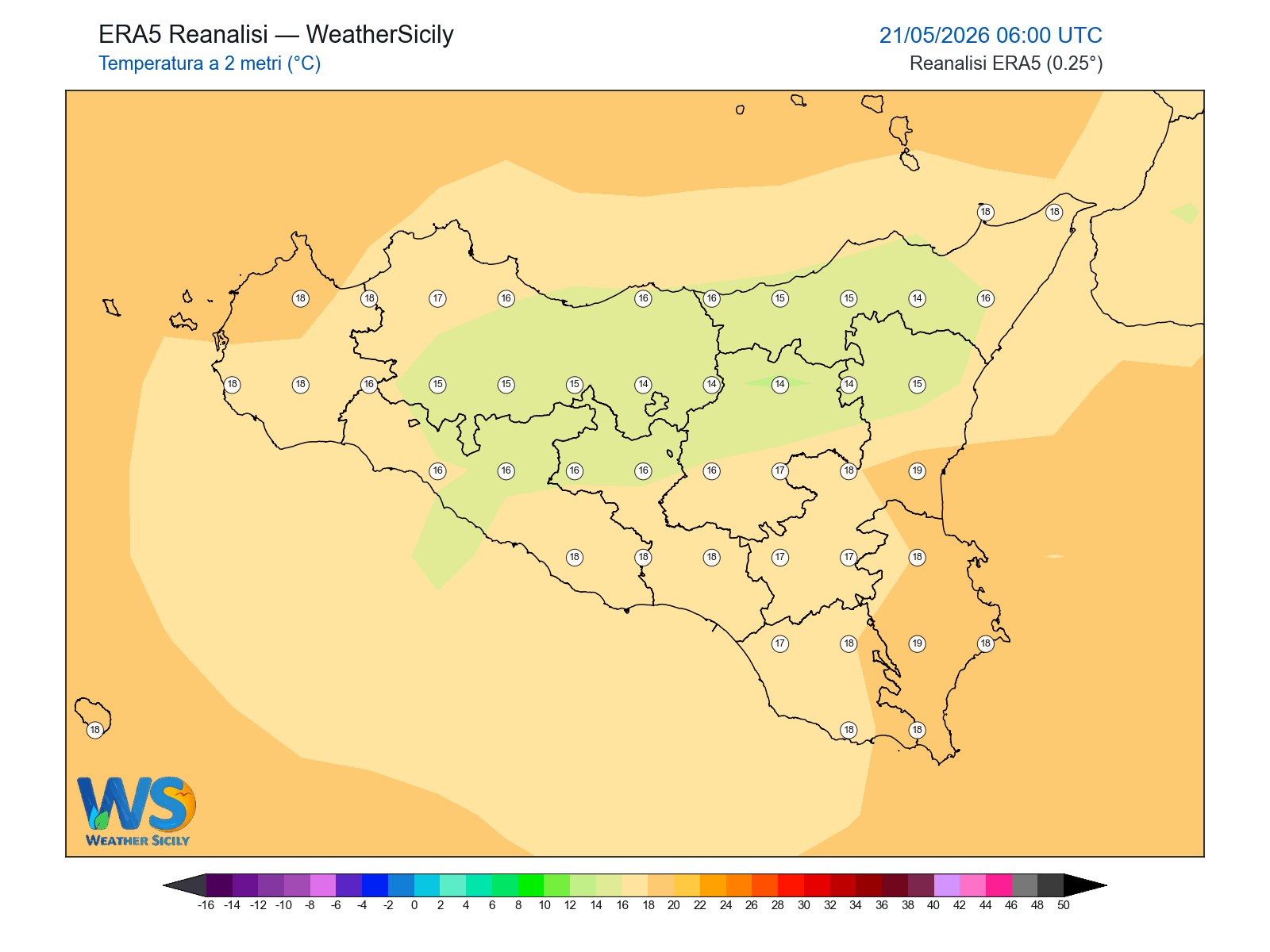 Temperatura a 2 metri · 2026052106
