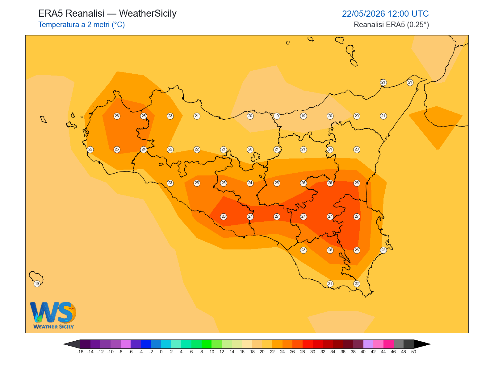 Temperatura a 2 metri · 2026052212