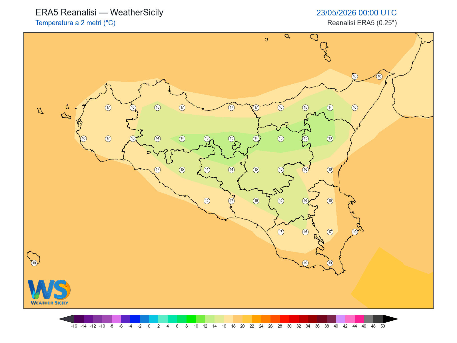 Temperatura a 2 metri · 2026052300