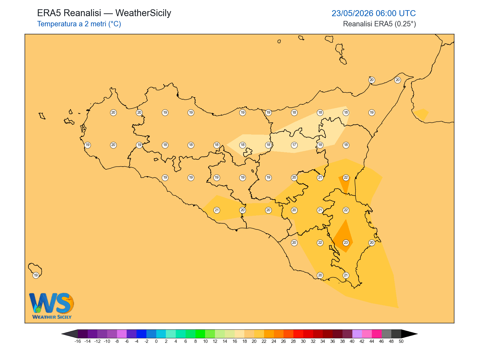 Temperatura a 2 metri · 2026052306