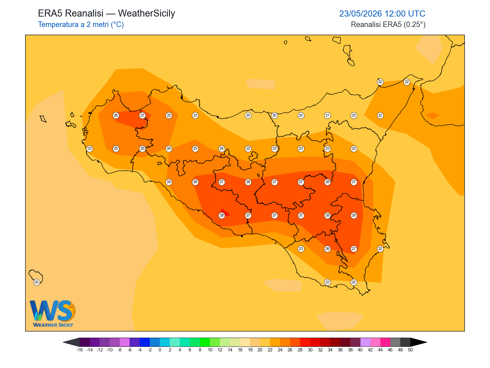 Temperatura a 2 metri · 2026052312