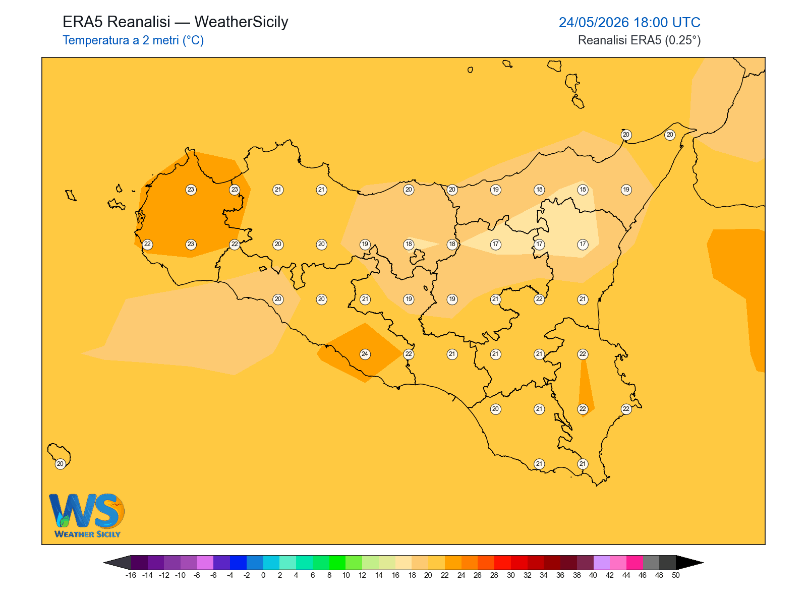 Temperatura a 2 metri · 2026052418