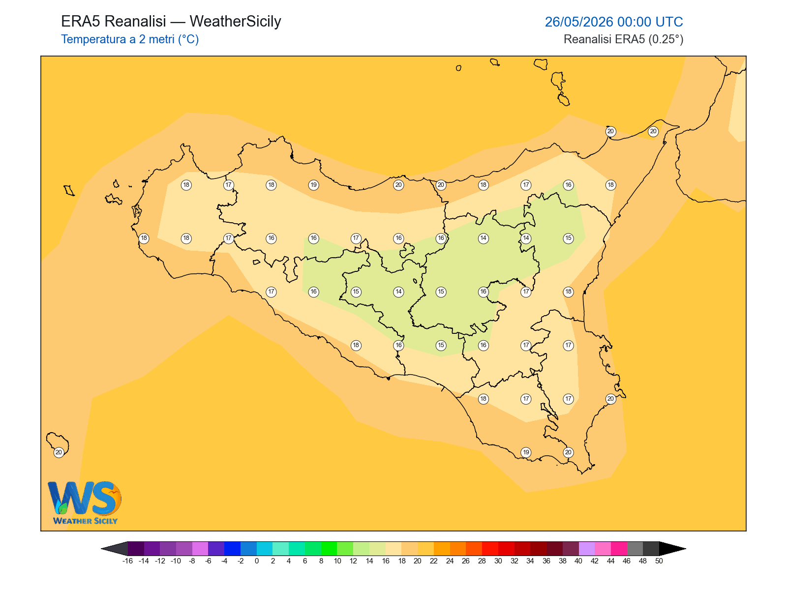Temperatura a 2 metri · 2026052600