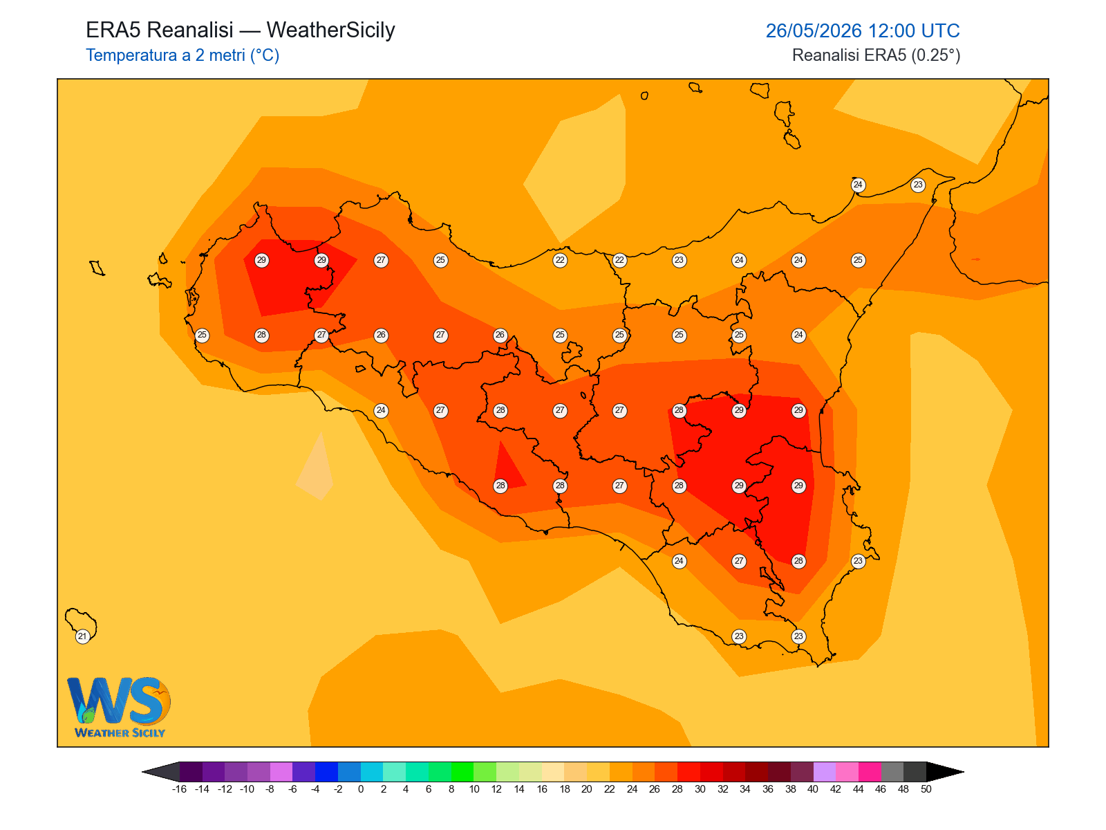 Temperatura a 2 metri · 2026052612