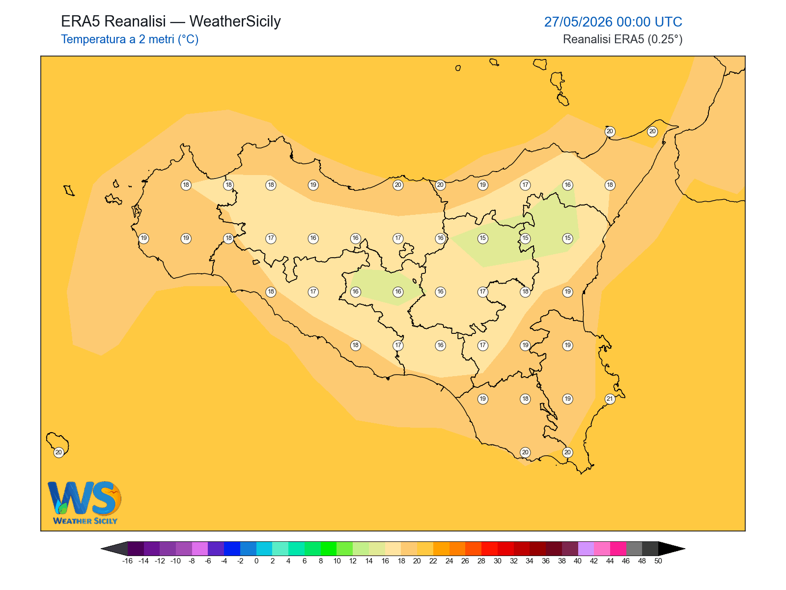 Temperatura a 2 metri · 2026052700