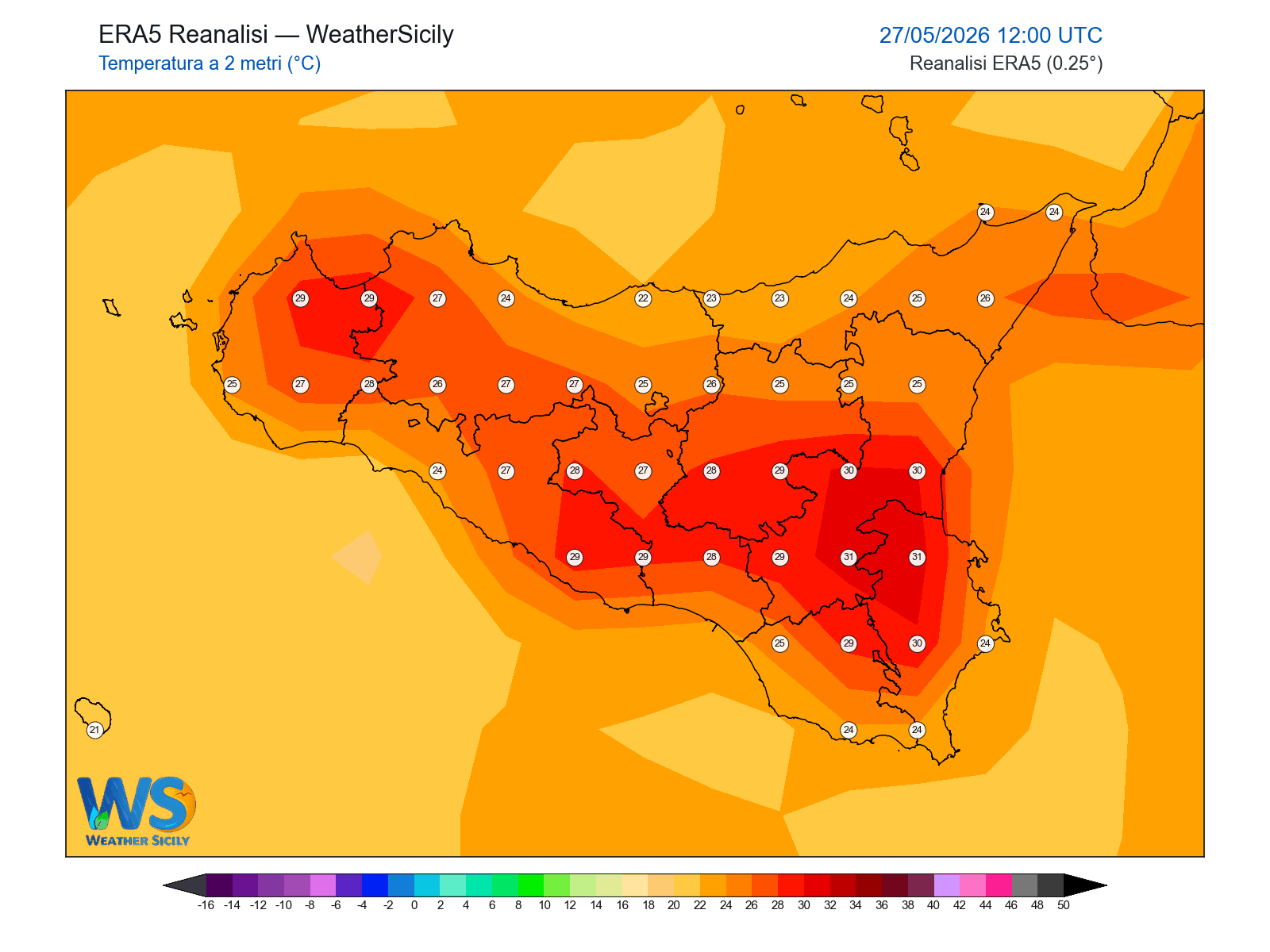 Temperatura a 2 metri · 2026052712