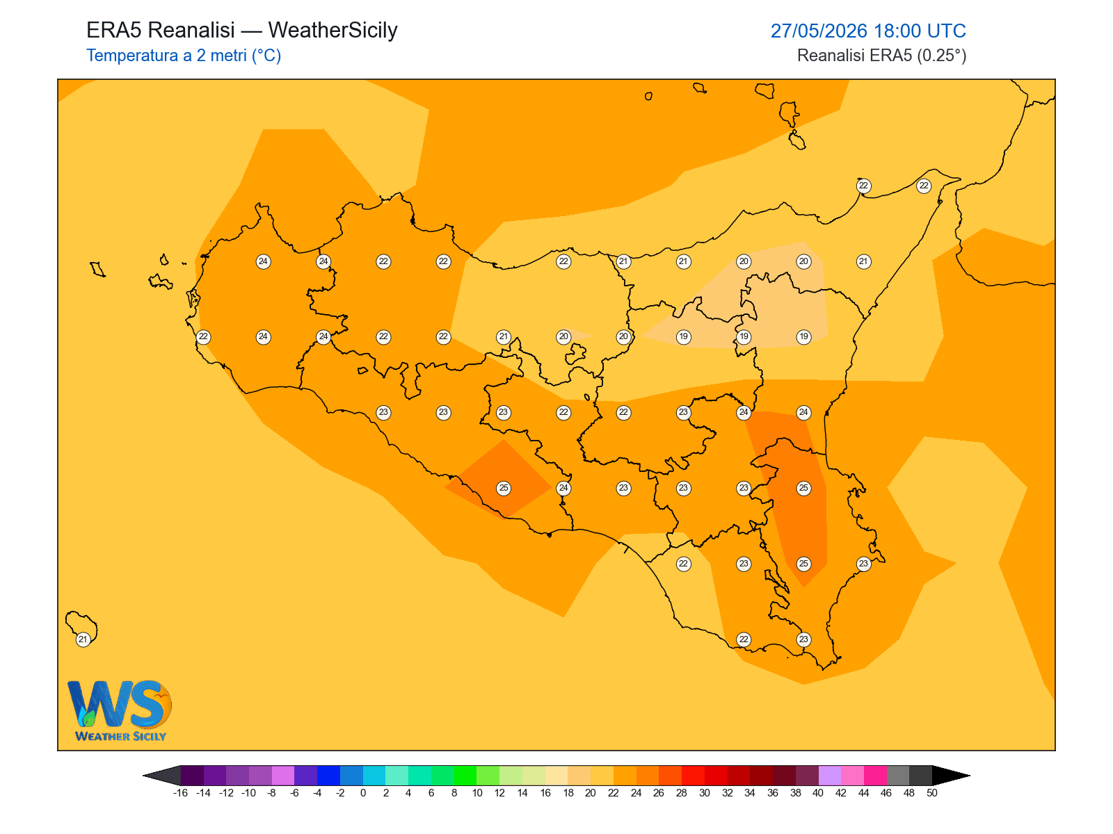 Temperatura a 2 metri · 2026052718