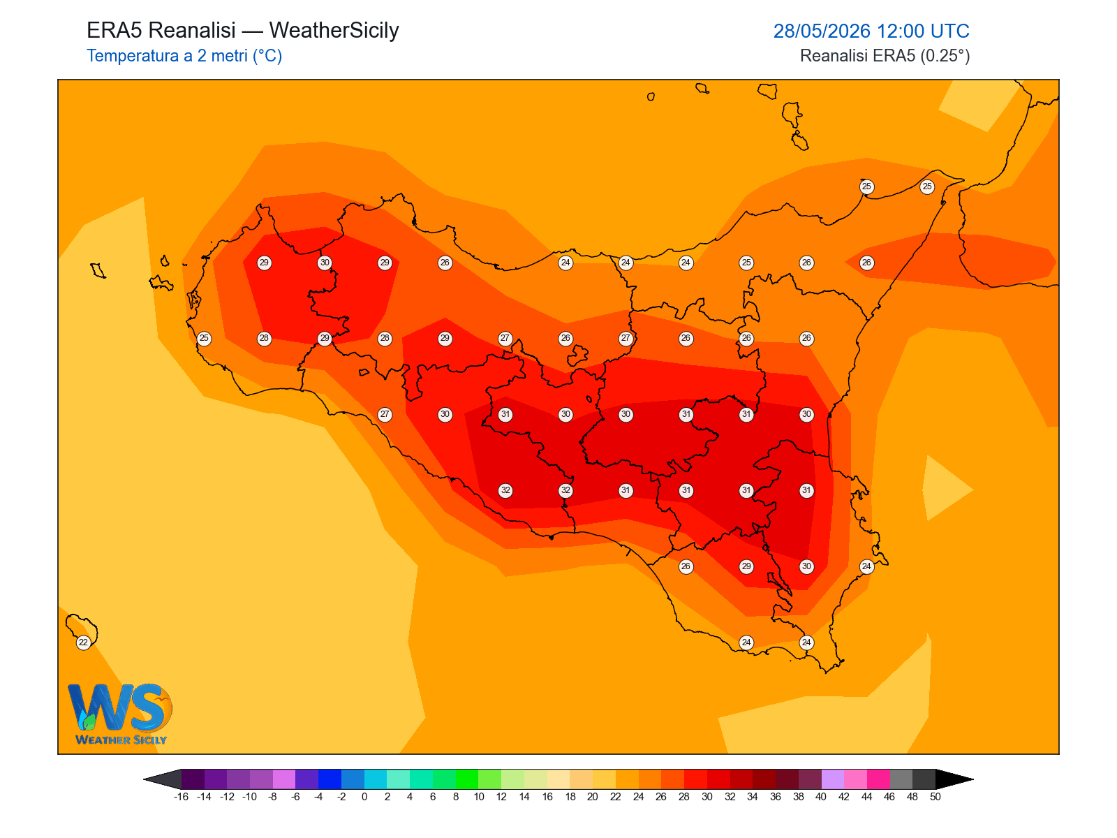 Temperatura a 2 metri · 2026052812
